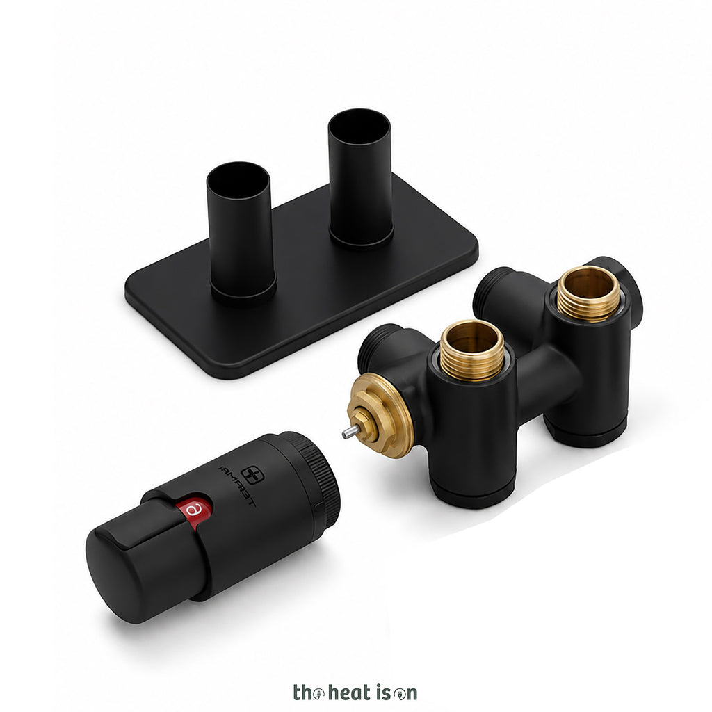 03-thermostatic-50mm-radiator-valves-trvs-with-integrated-t-piece-for-dual-fuel-pipe-masking-matt-black-left-sided-3-axis-corner-integra-duo