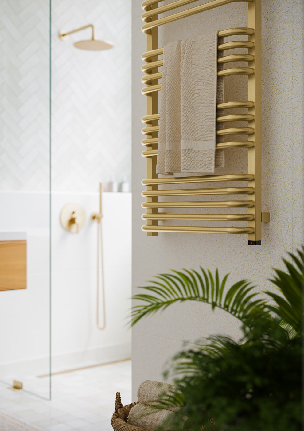 03_Terma-ALEX-ONE-_-45_60-deg._-1140h-x-500w_mm_-600w-Electric-Towel-Rail_-Matt-Brass