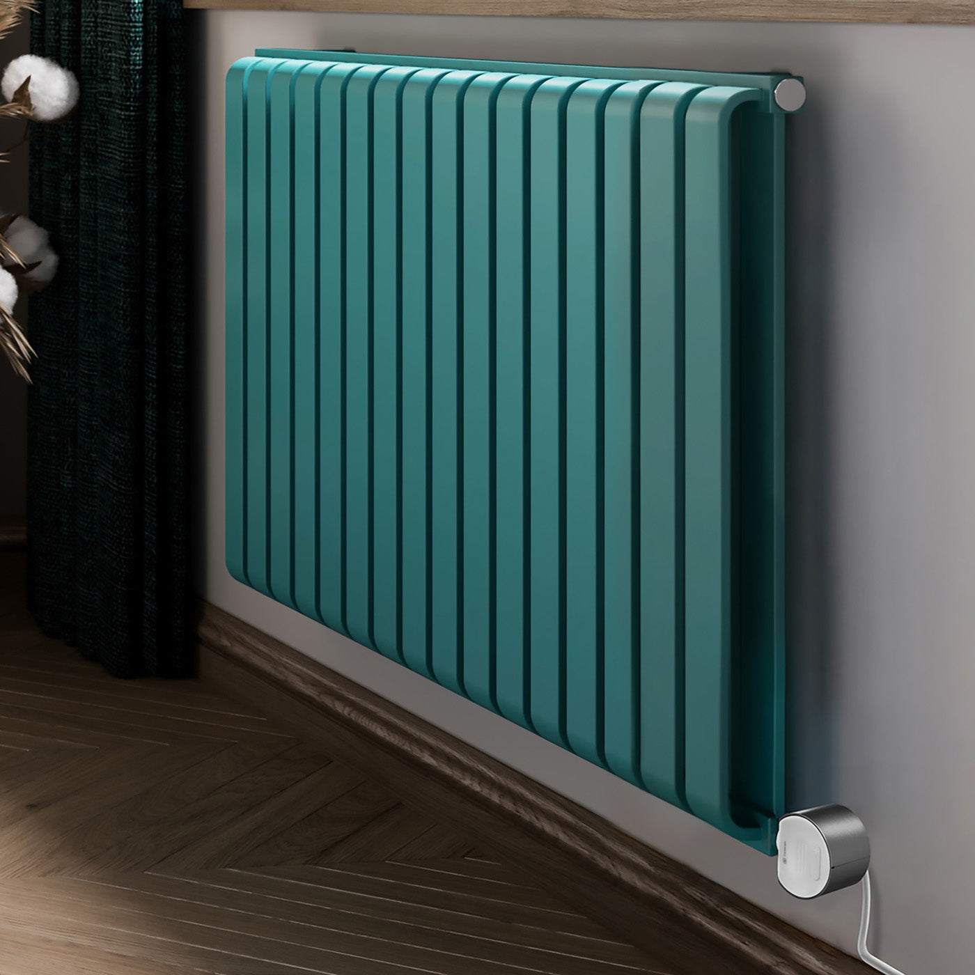 03_Terma-WARP-ROOM-E-_Wi-Fi_-UK-plug_-630h-x-1045w_mm_-1.2-Kw-Electric-Radiator_-Matt-Teal-_RAL-5018