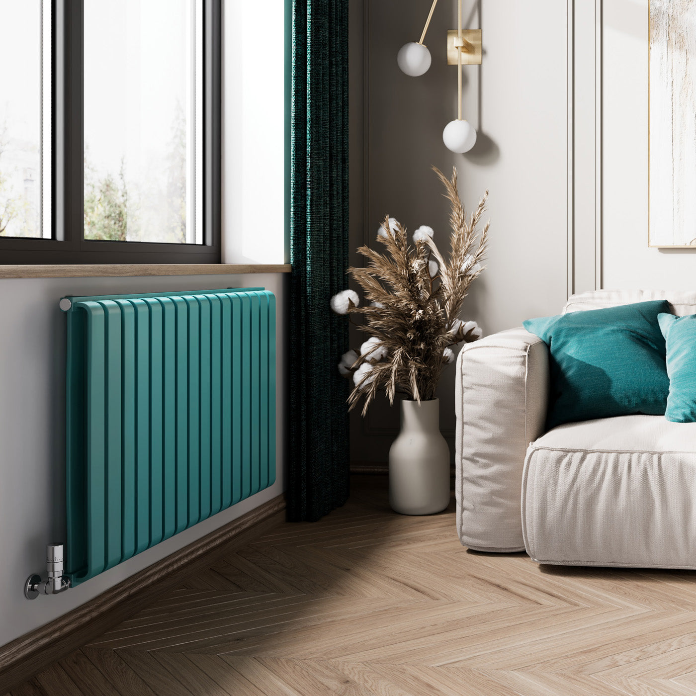 03_Terma-WARP-ROOM_-630h-x-1045w_mm_-3945-BTUs-Heated-Towel-Rail_-RAL-5018-_Matt_-Teal
