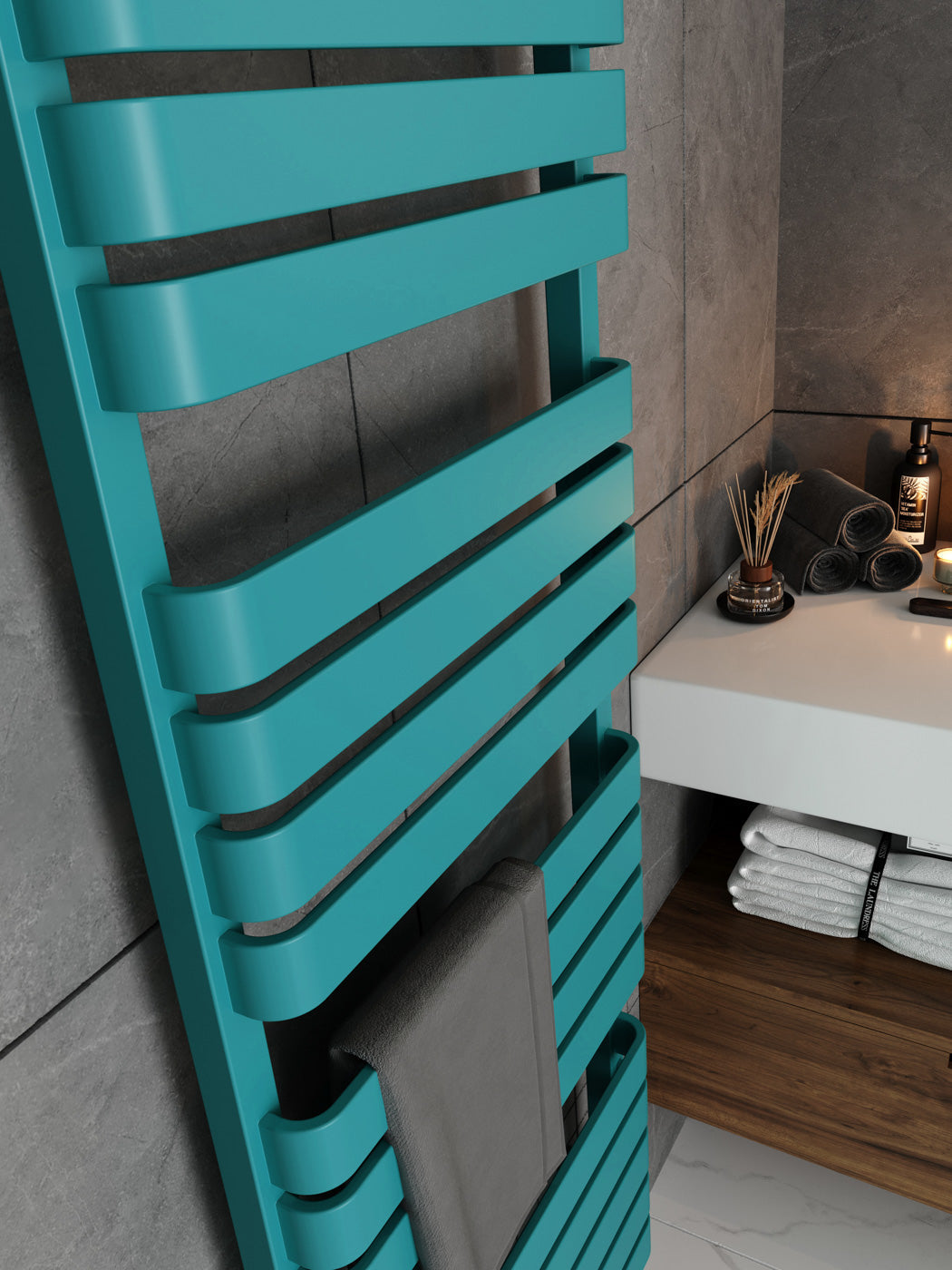 03_Terma-WARP-T-ONE-_internalised-element-45_60-deg._-1695h-x-500w_mm_-800w-Electric-Towel-Rail_-Matt-Teal-_RAL-5018