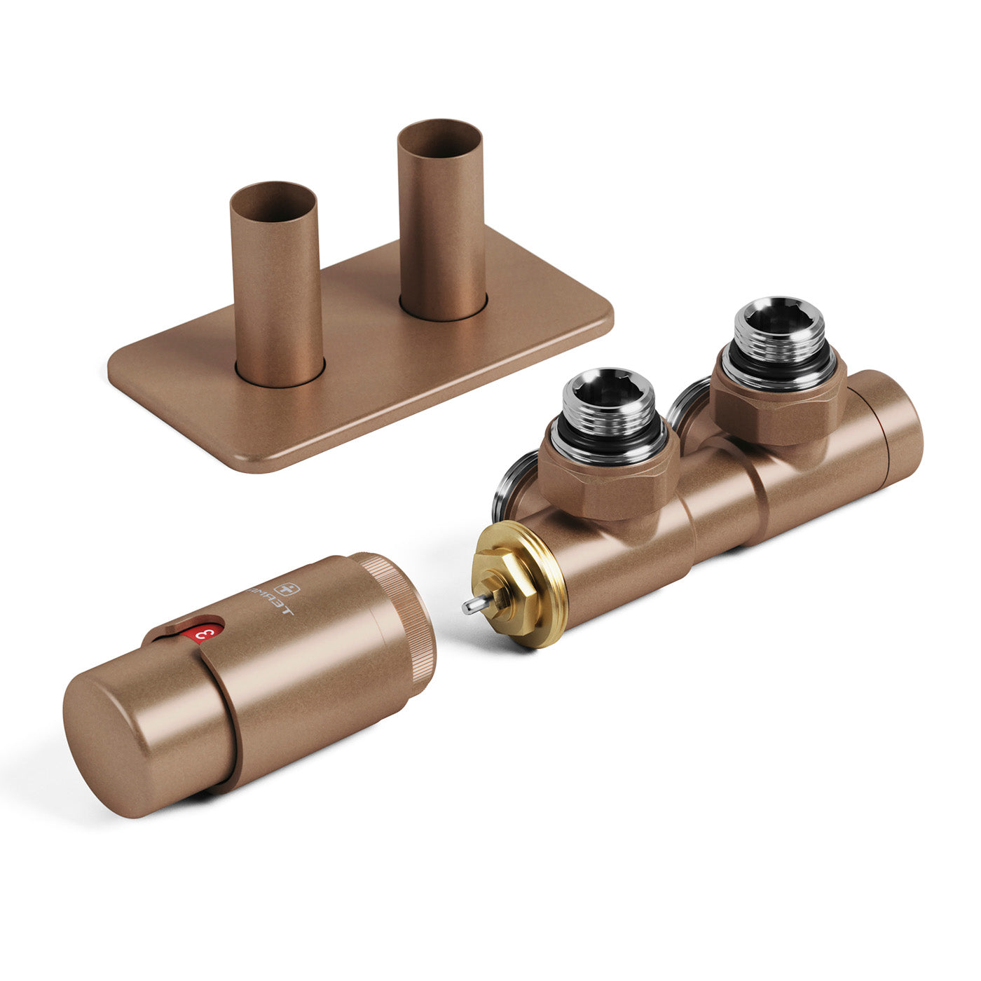 03_Thermostatic-50mm-Radiator-Valves-_TRVs_-_-Pipe-Masking_-Bright-Copper_-LEFT-SIDED-ANGLED_-TWINS