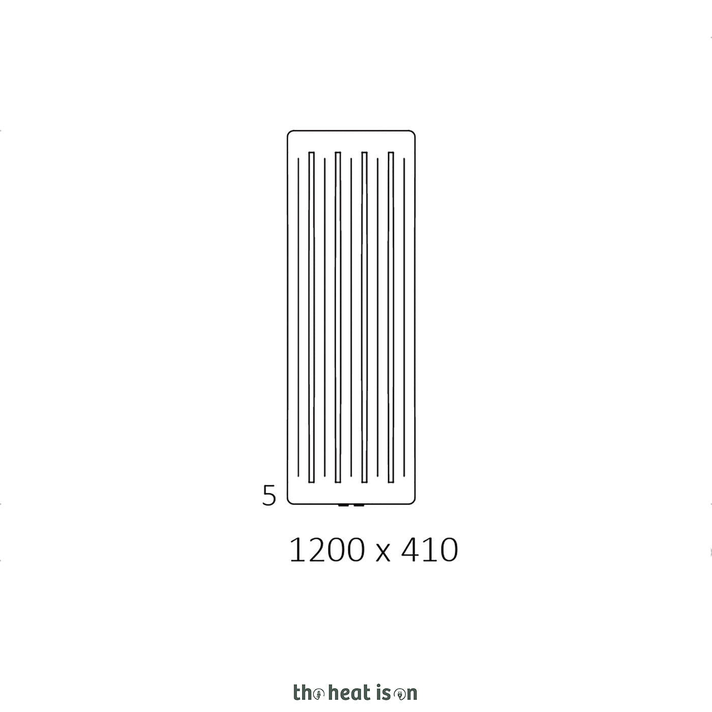 Terma AERO V, 1200h x 410w(mm), 1563 BTUs, Vertical Designer Radiator, Metallic Red