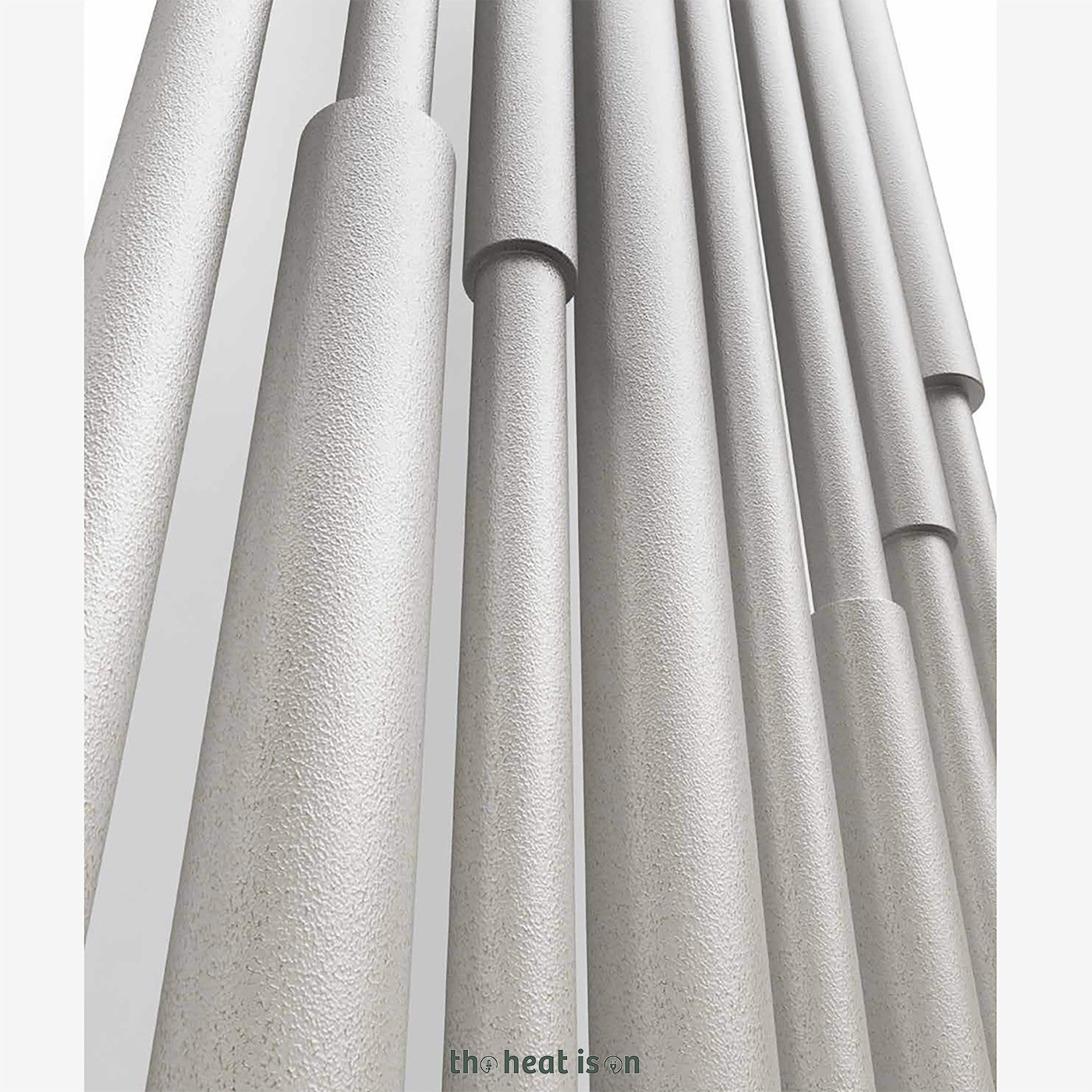 Terma CANE, 1900h x 390w(mm), 2621 BTUs, Vertical Designer Radiator, White Gold