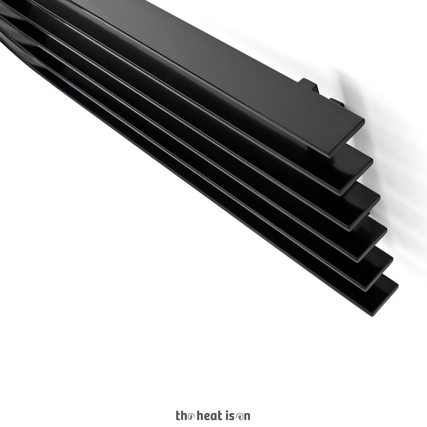 Terma CYKLON H, 495h x 1600w(mm), 2402 BTUs, Horizontal Designer Radiator, RAL 9005 Silk Black