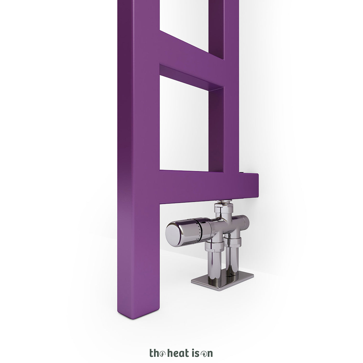 Terma EASY DW (dividing wall), 1660h x 200w(mm), 1071 BTUs, Heated Towel Rail, RAL 4008 Matt Signal Violet