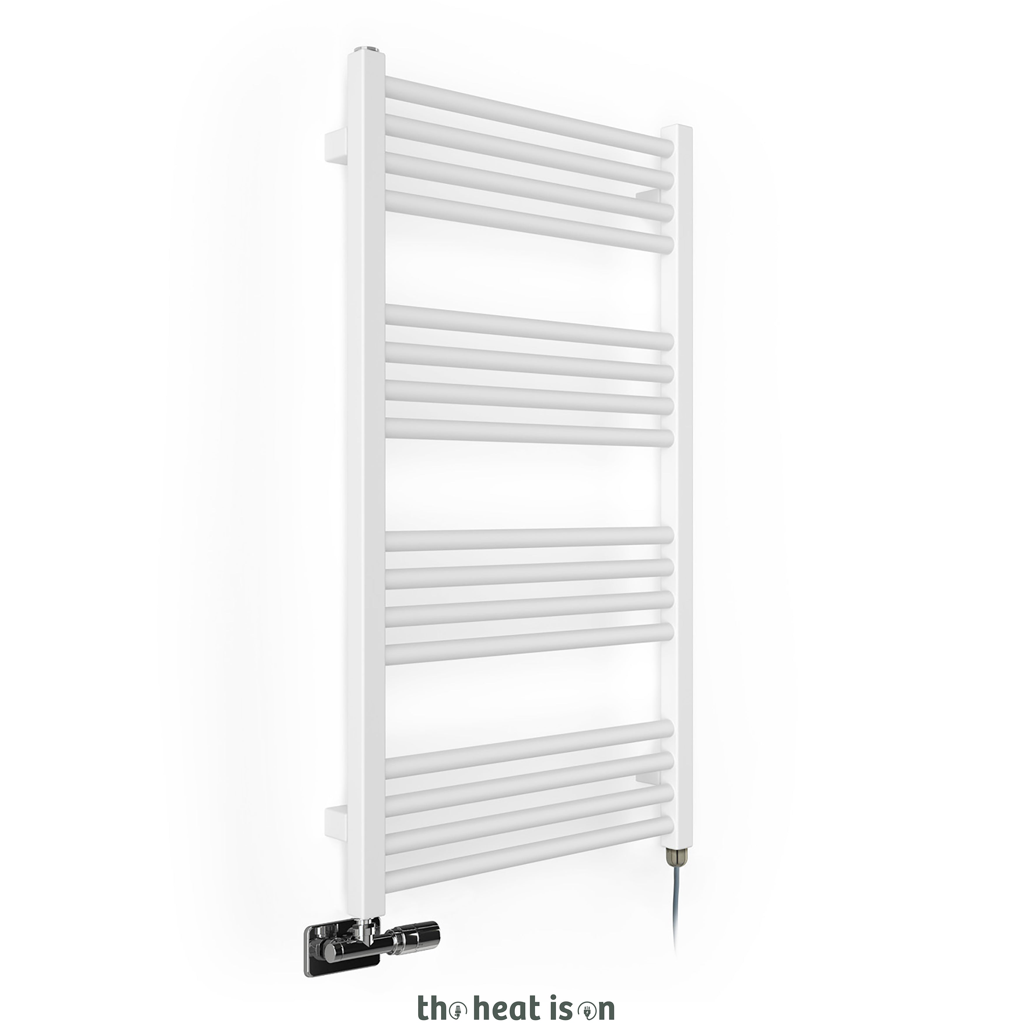 03_terma-fiona-dual-fuel-towel-rail_-900h-x-500w_mm_-1324-btus_-400w_-super-matt-soft-ral-9016-_with-unico-dual-fuel-valve-in-chrome-_-sim-element_-one-set-temp-65oc