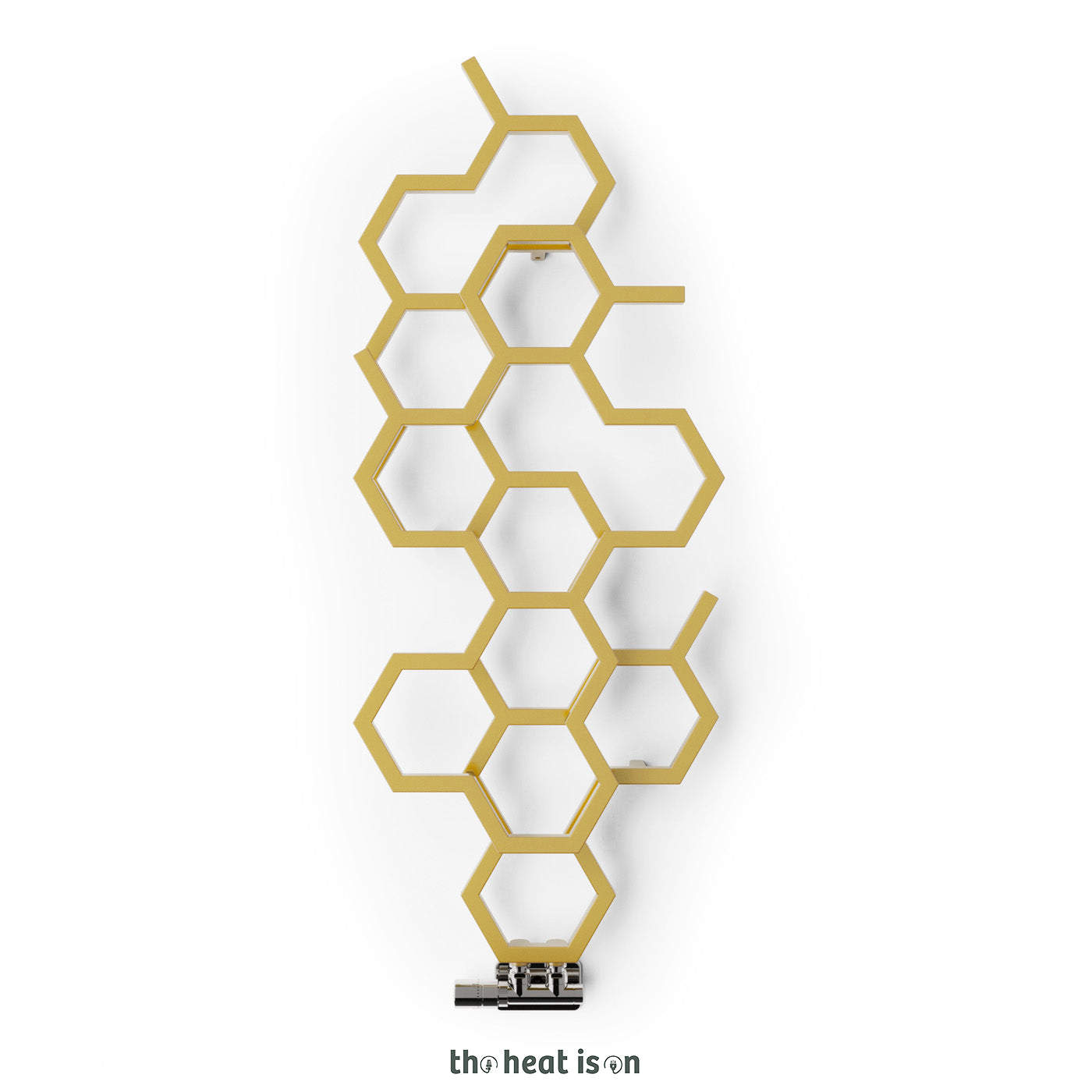 Terma HEX, 1220h x 486w(mm), 1181 BTUs, Vertical Designer Radiator, Anodic Gold
