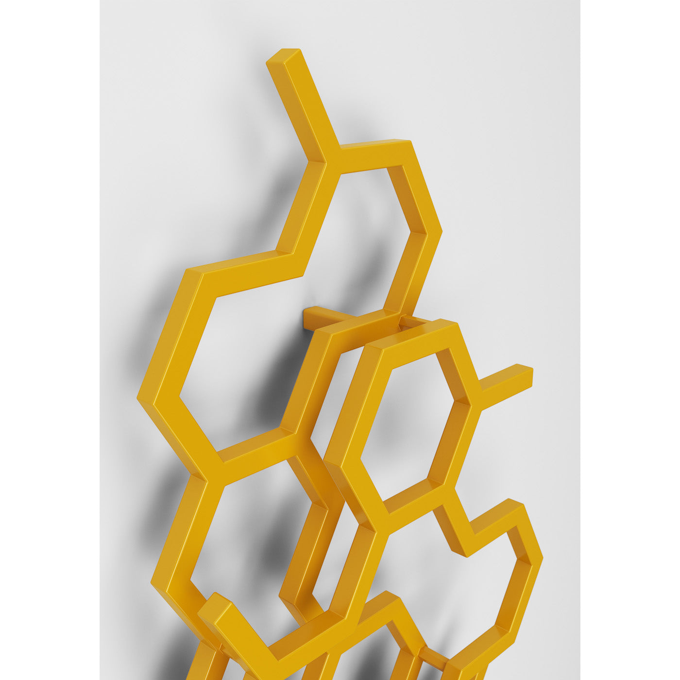 Terma HEX, 1220h x 486w(mm), 1181 BTUs, Vertical Designer Radiator, RAL 1005 Matt Honey Yellow