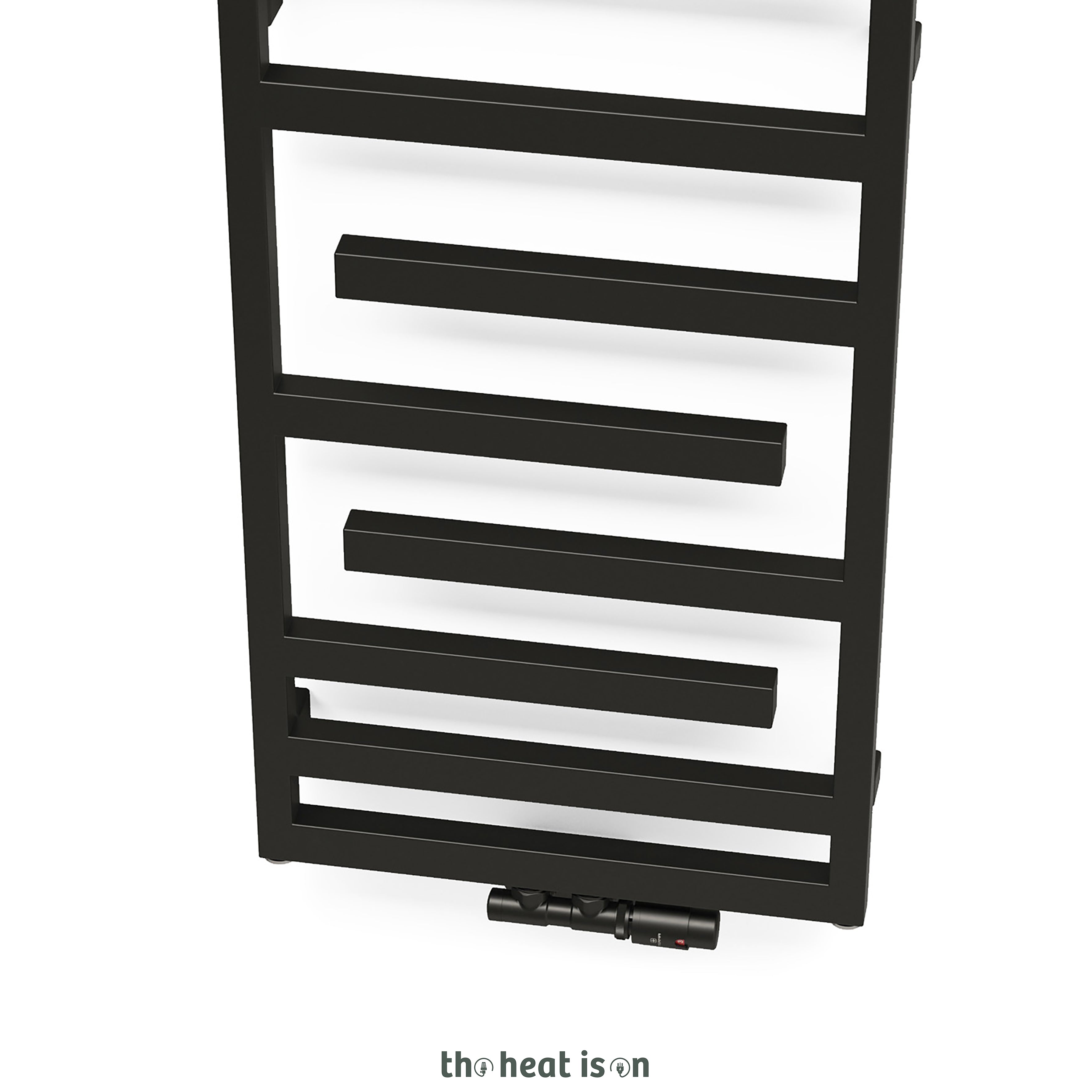 Terma JUNO, 1040h x 500w(mm), 1416 BTUs Heated Towel Rail, RAL 9005 Matt Black