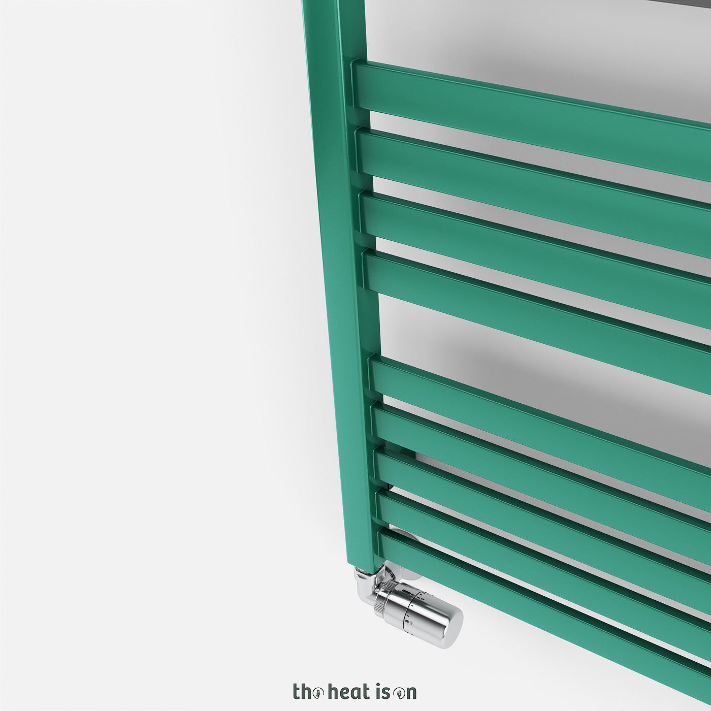 Terma MARLIN, 1185h x 430w(mm), 1593 BTUs, Heated Towel Rail, RAL 6000 Matt Patina Geeen