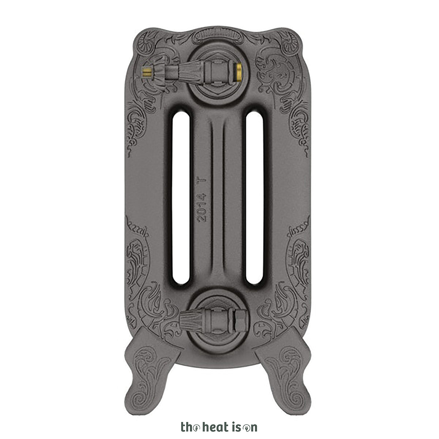 Terma OXFORD, 470h x 852w(mm), 2928 BTUs Horizontal Cast Iron Radiator, Raw Metal