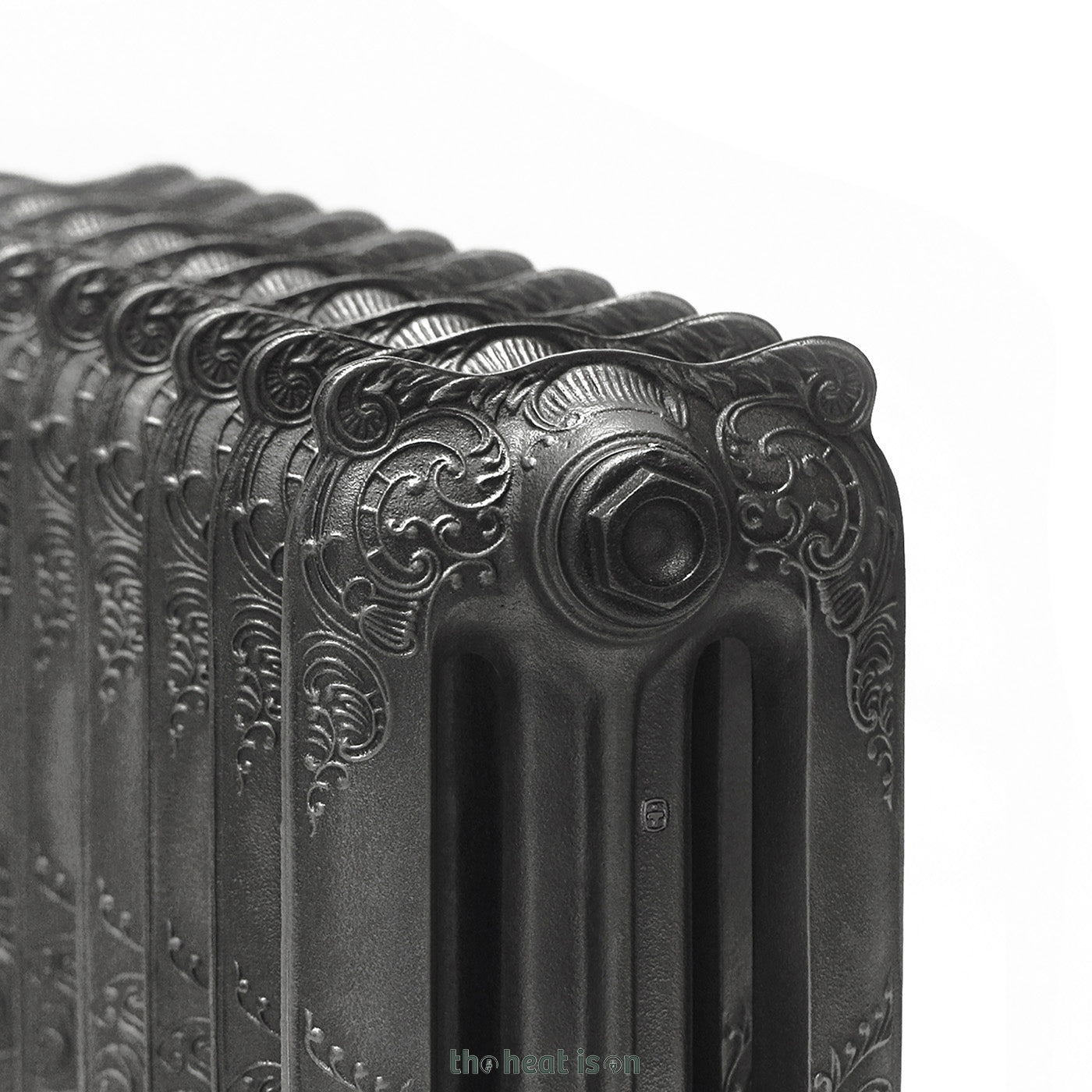 Terma OXFORD, 660h x 852w(mm), 4879 BTUs, Horizontal Cast Iron Radiator, 10 sections, Raw Metal