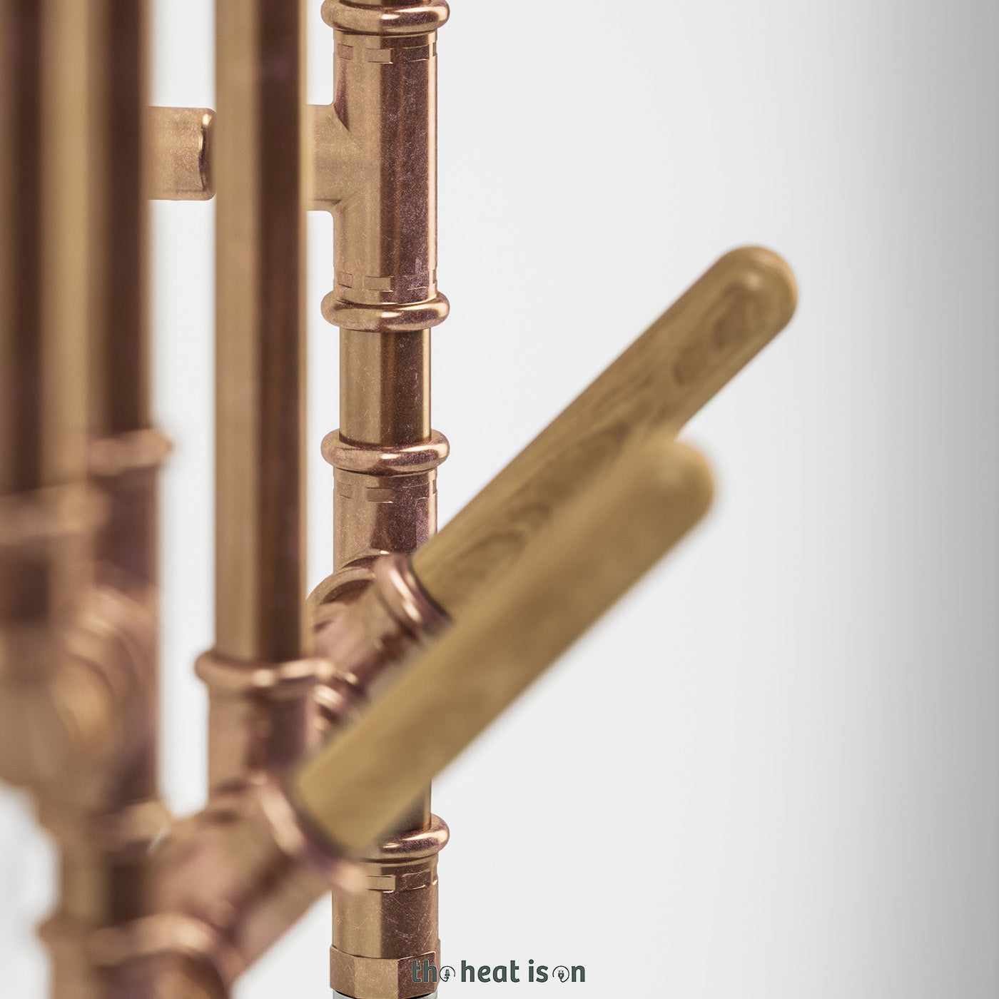 Terma PAJAK, 1400h x 531w(mm), 1447 BTUs, Vertical Designer Radiator, Raw Copper