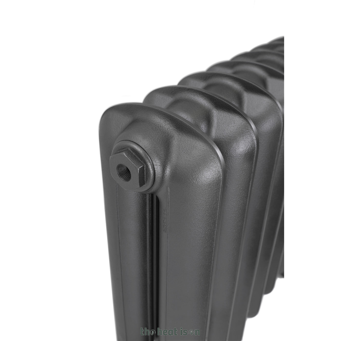 Terma PLAIN 2 COL, 620h x 1098w(mm), 4548 BTUs Horizontal Cast Iron Radiator, Raw Metal