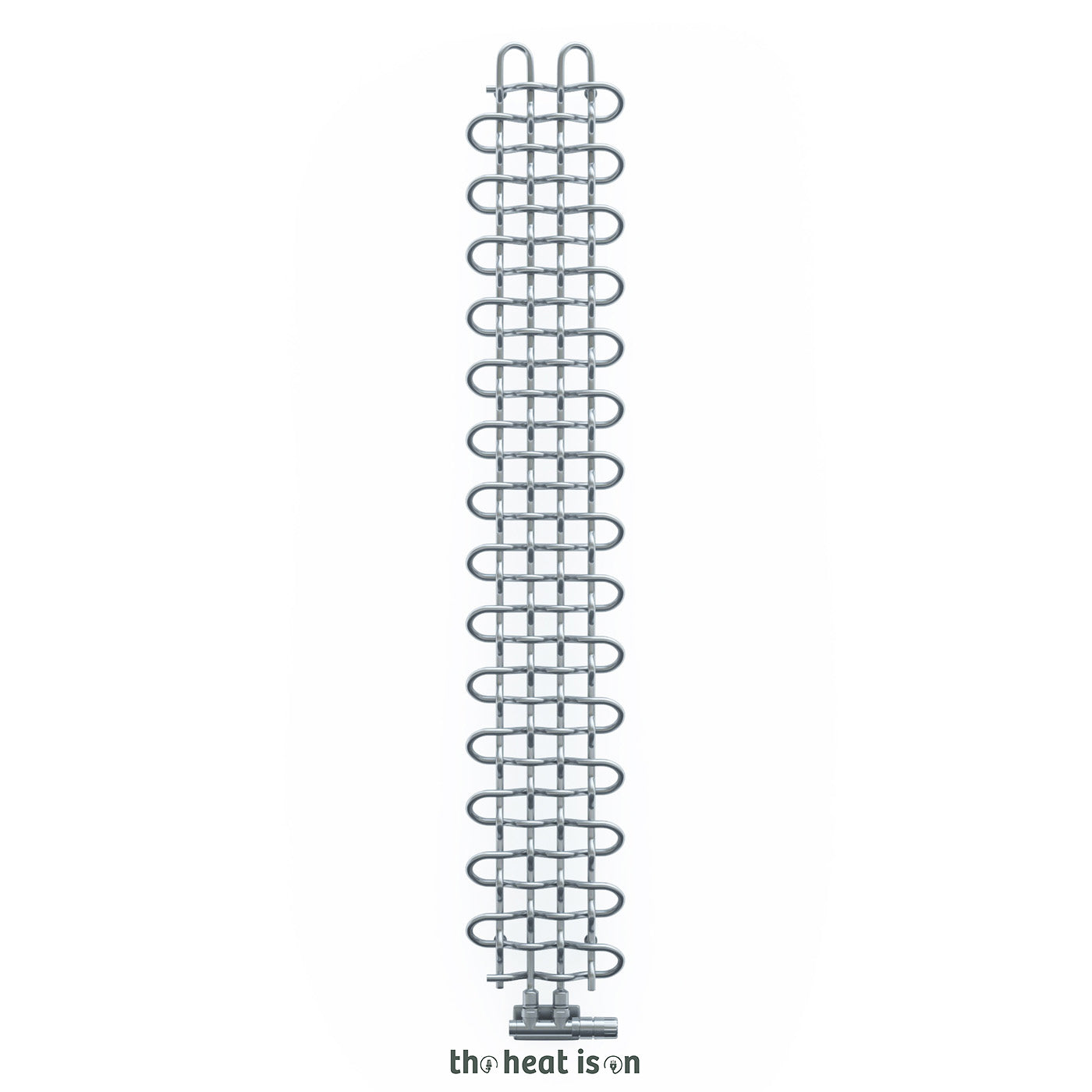 Terma PLC V, 1580h x 263w(mm), 1129 BTUs, Vertical Designer Radiator, Inox