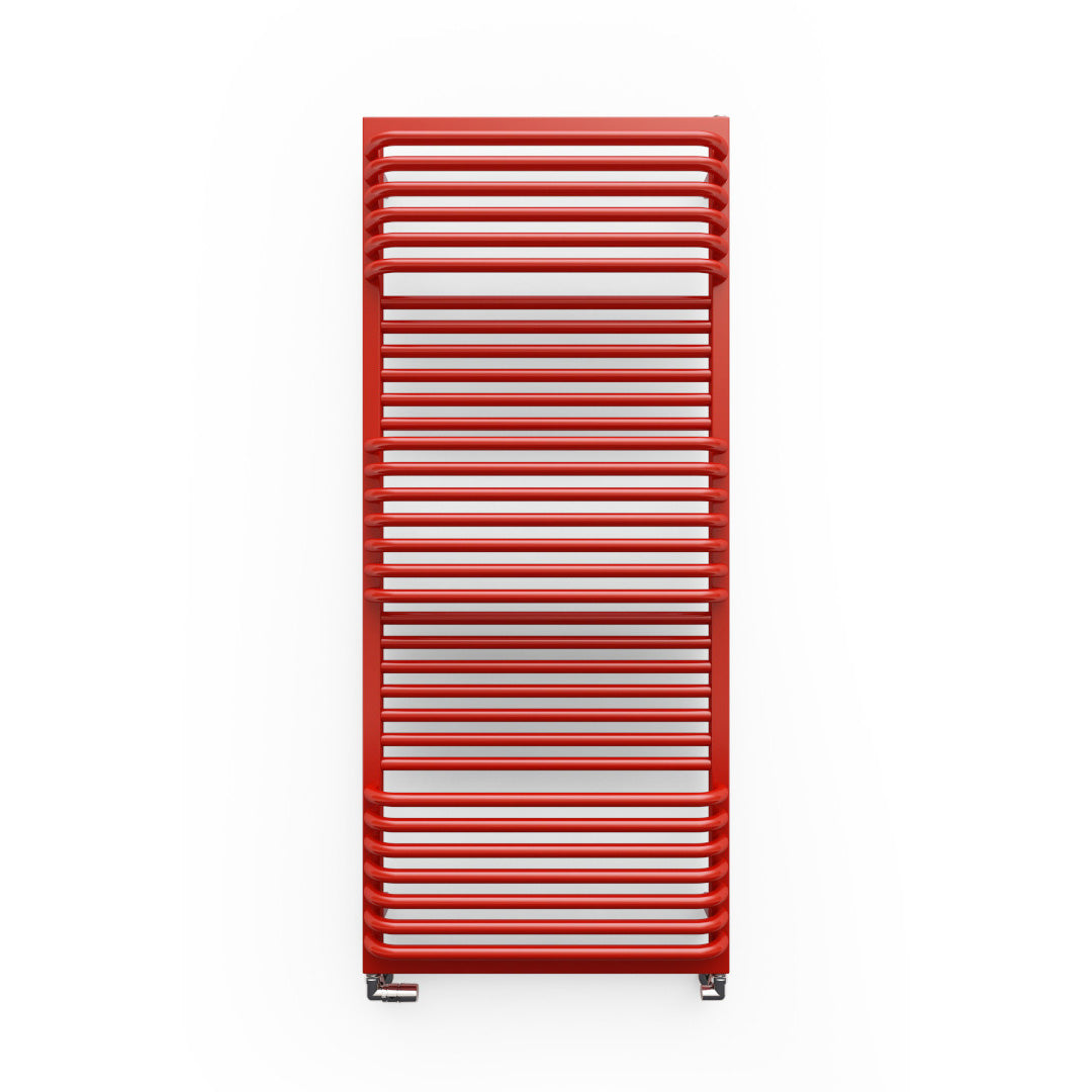 Terma POC 2, 1240h x 500w(mm), 2539 BTUs, Heated Towel Rail, Metallic Red