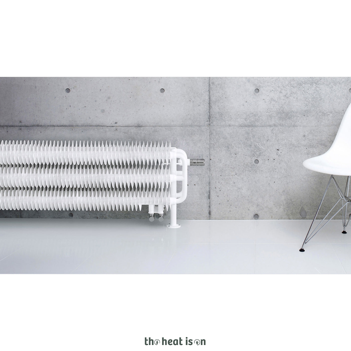 Terma RIBBON HSD, 290h x 1740w(mm), 6203 BTUs, Horizontal Designer Radiator, RAL 9016 Matt White