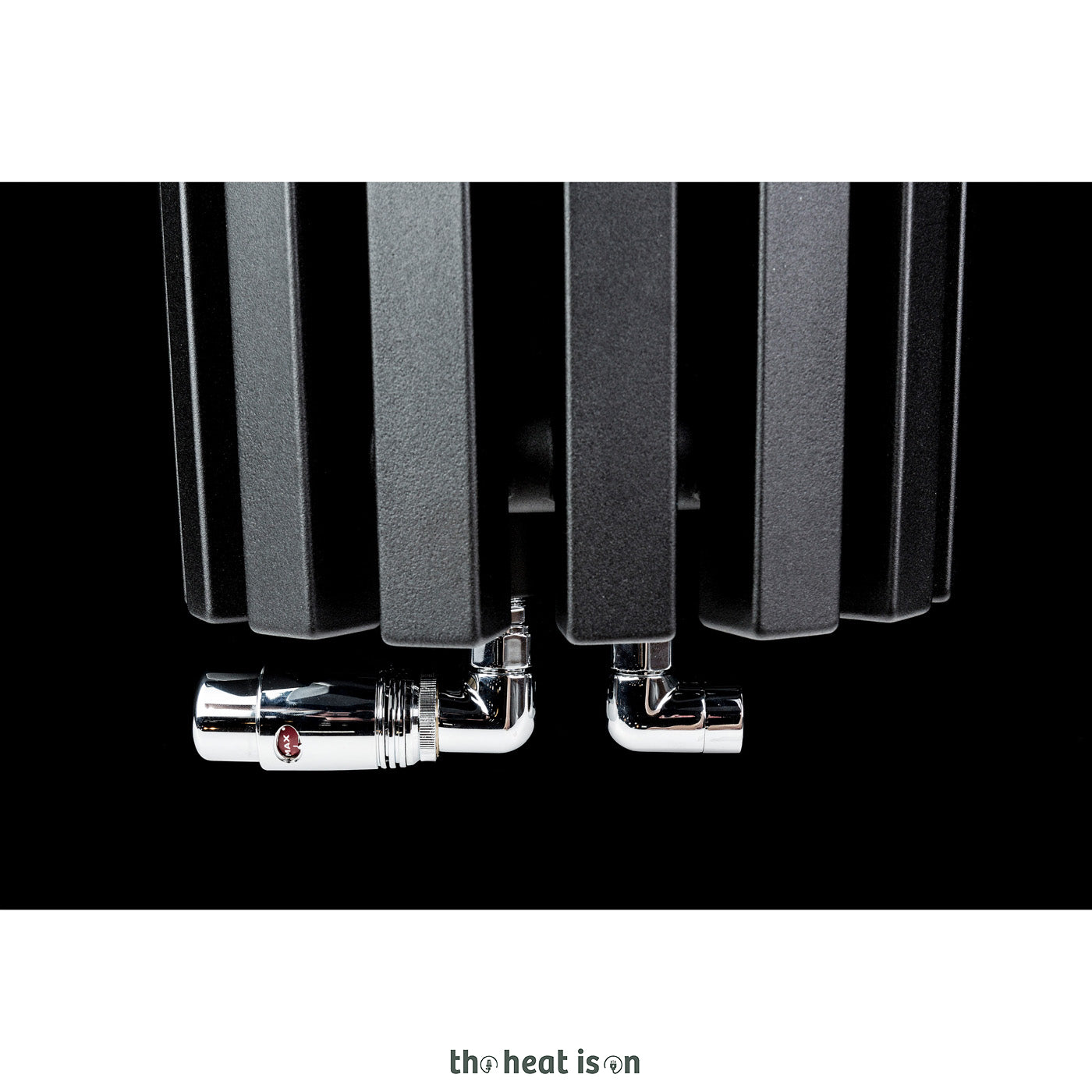 Terma TRIGA AN, 1900h x 280w(mm), 3590 BTUs Half Round Vertical Designer Radiator, Heban Black