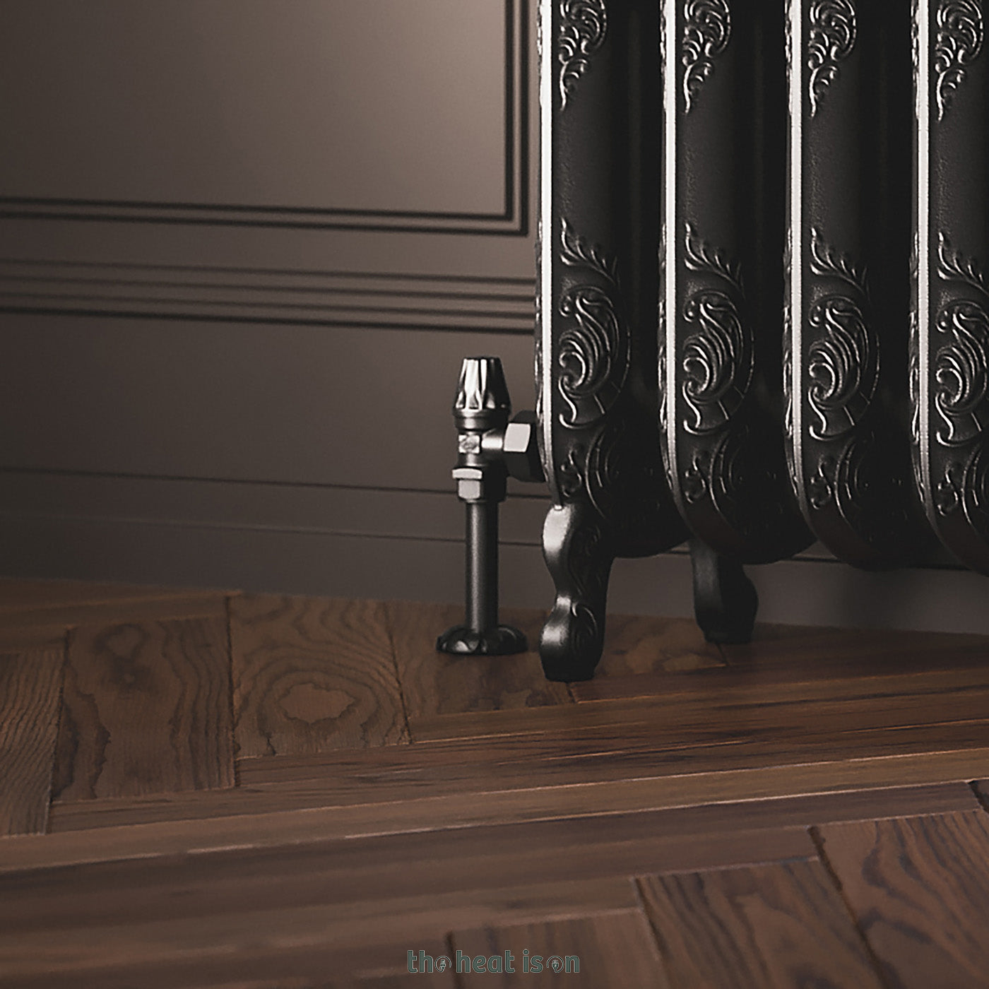 Thermostatic Radiator Valves (TRVs) & Pipe Masking,  Raw Metal, LEFT or RIGHT SIDED, ANGLED, ARTISTIC