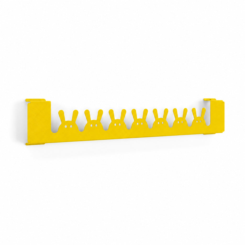 04-metal-hanger-shelf-accessory-happy-hanger-rabbit-300mm-wide-matt-traffic-yellow-ral-1023-for-terma-vivo-towel-rail