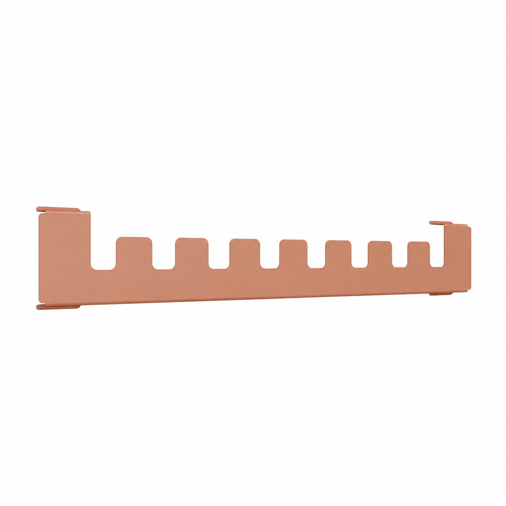 04-metal-hanger-shelf-accessory_-happy-hanger---hippo-_300mm-wide_-matt-beige-red-ral-3012_-for-terma-vivo-towel-rail