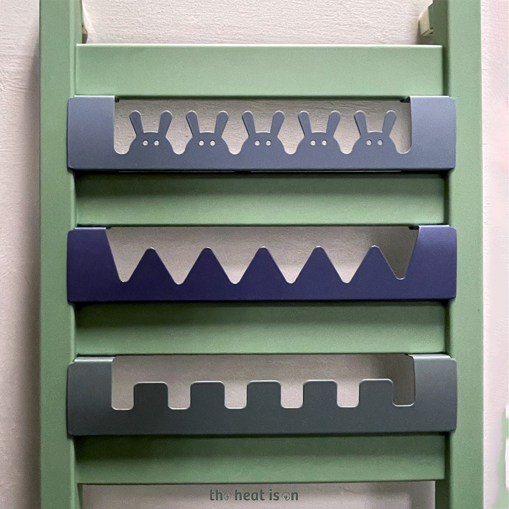 04-metal-hanger-shelf-accessory_-happy-hanger---hippo-_300mm-wide_-matt-traffic-yellow-ral-1023_-for-terma-vivo-towel-rail