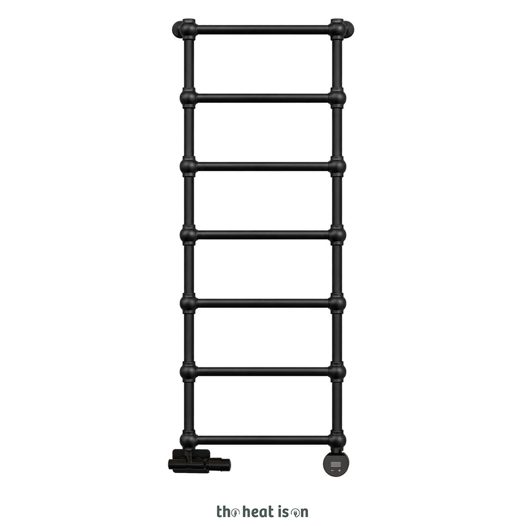 04-terma-retro-dual-fuel-towel-rail_-1170h-x-504w_mm_-1051-btus_-300w_-matt-black-ral-9005-_with-unico-dual-fuel-valve-in-matt-black-_-veo-black_black-wi-fi-element_-30-60_c