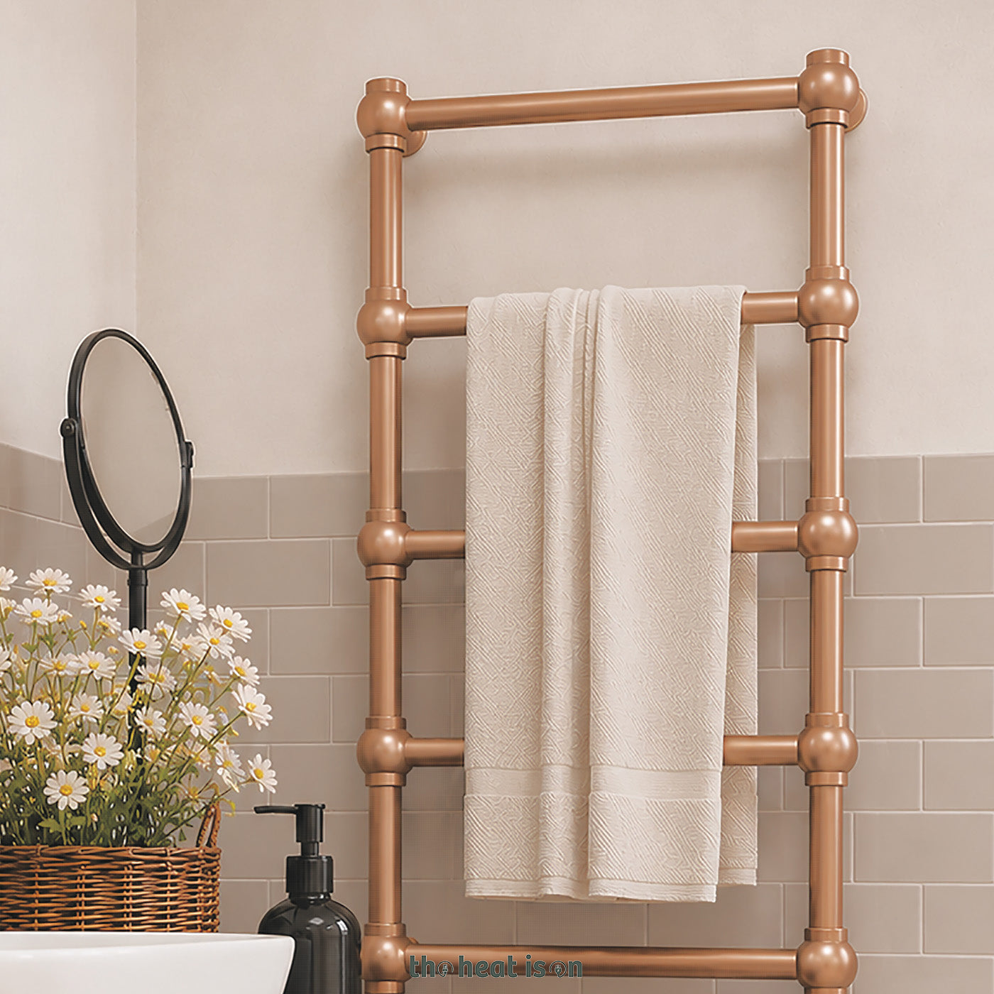 04-terma-retro-dual-fuel-towel-rail_-800h-x-504w_mm_-717-btus_-200w_-bright-copper-_with-unico-dual-fuel-valve-in-bright-copper--_-veo-black_black-wi-fi-element_-30-60_c