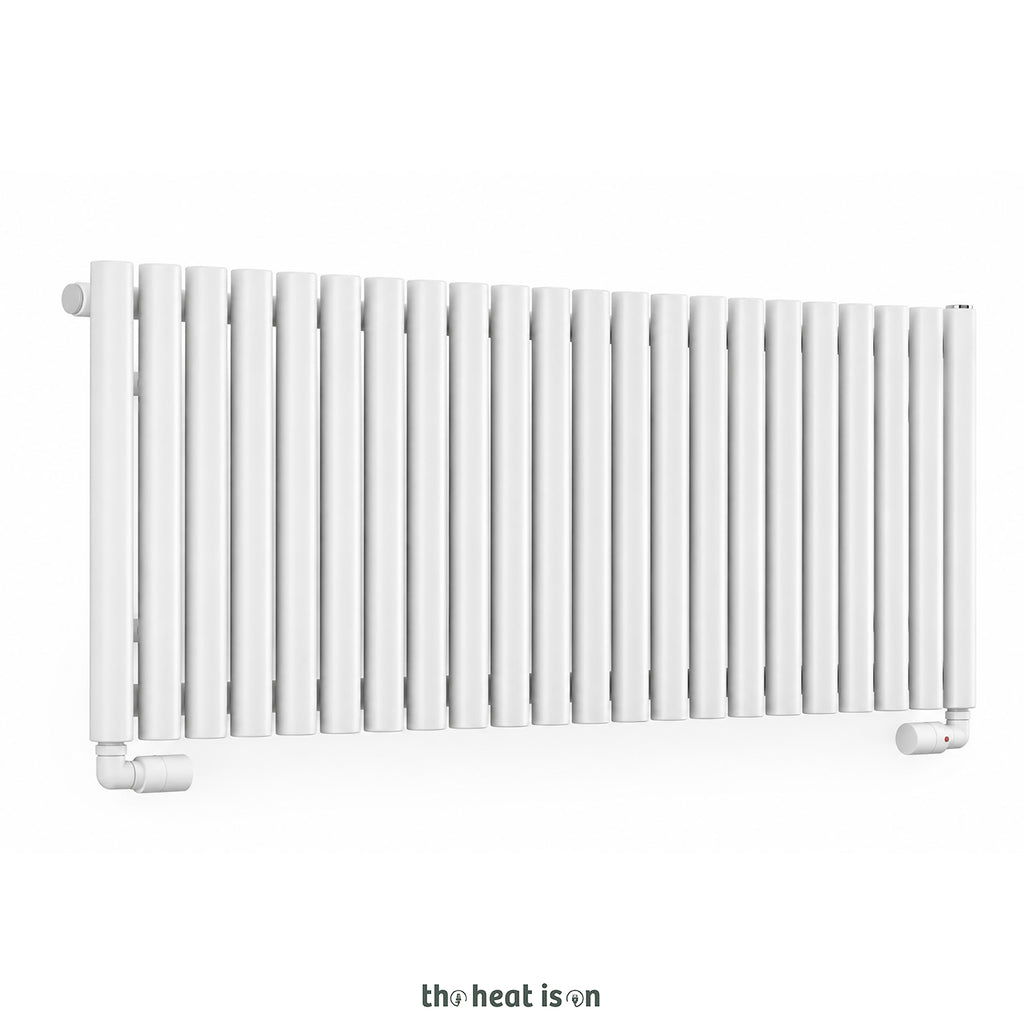 Terma ROLO ROOM, 500h x 1195w(mm), (Underside Connections) 2768 BTUs Designer Radiator, White RAL 9016