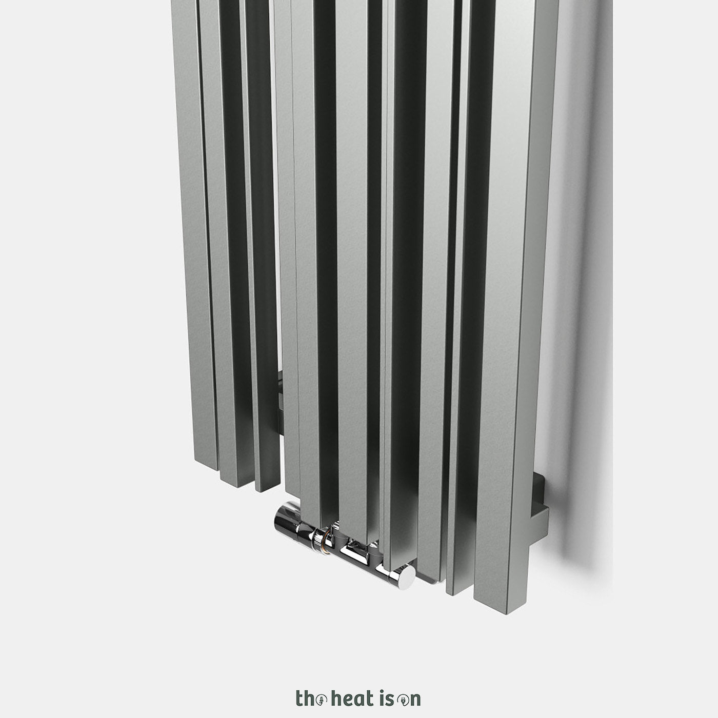 Terma SHERWOOD V, 1600h x 330w(mm), (50mm Central Connections) 2481 BTUs, Vertical Designer Radiator, Metallic Beige (aka Taupe Grey)