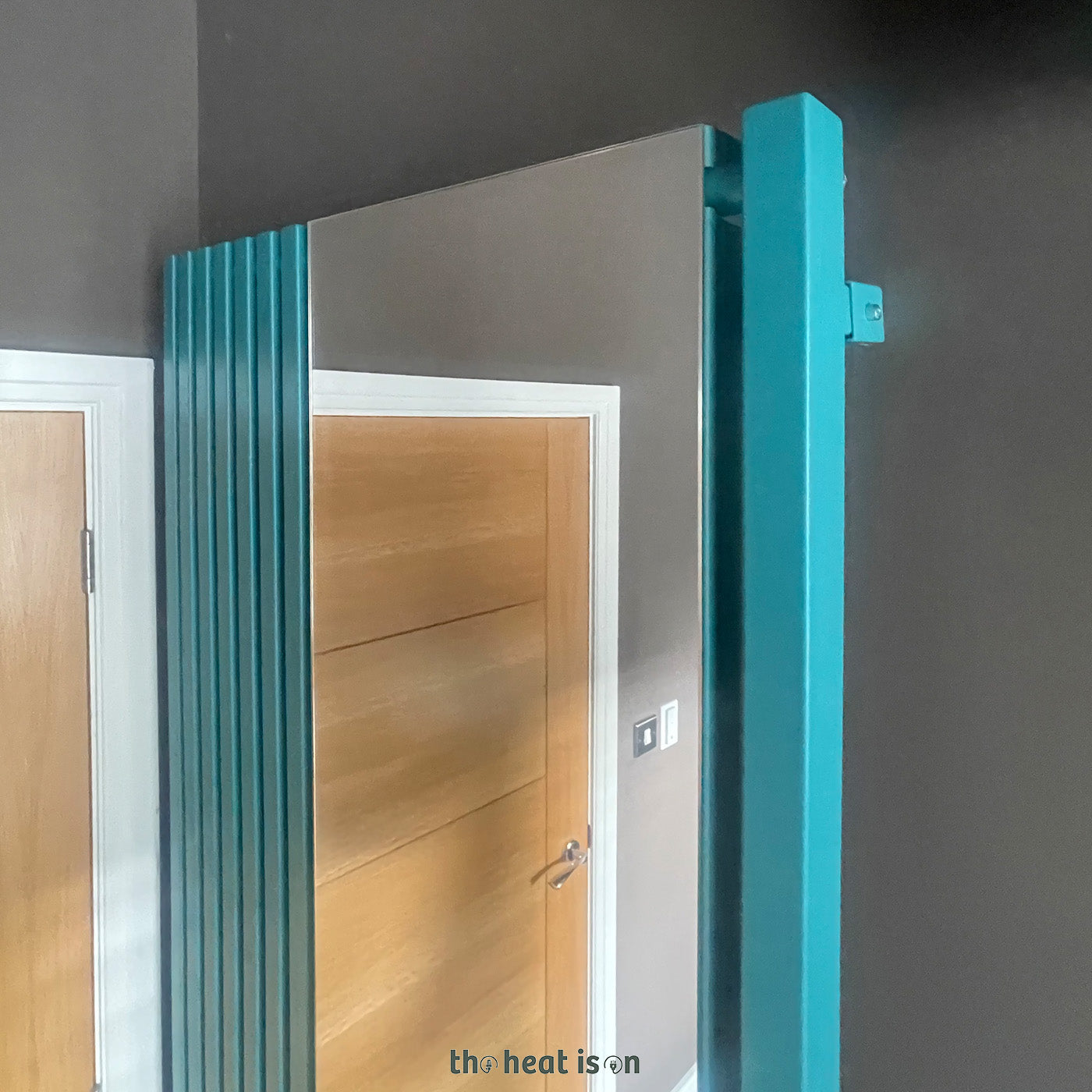 Terma TRIGA M, 1900h x 780w(mm), 3280 BTUs, Vertical Designer Radiator, RAL 5018 Matt Teal