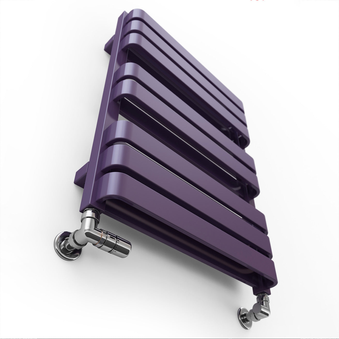 Terma WARP T BOLD, 655h x 600w(mm), 1858 BTUs Heated Towel Rail, RAL 4005 Matt Blue Lilac Purple
