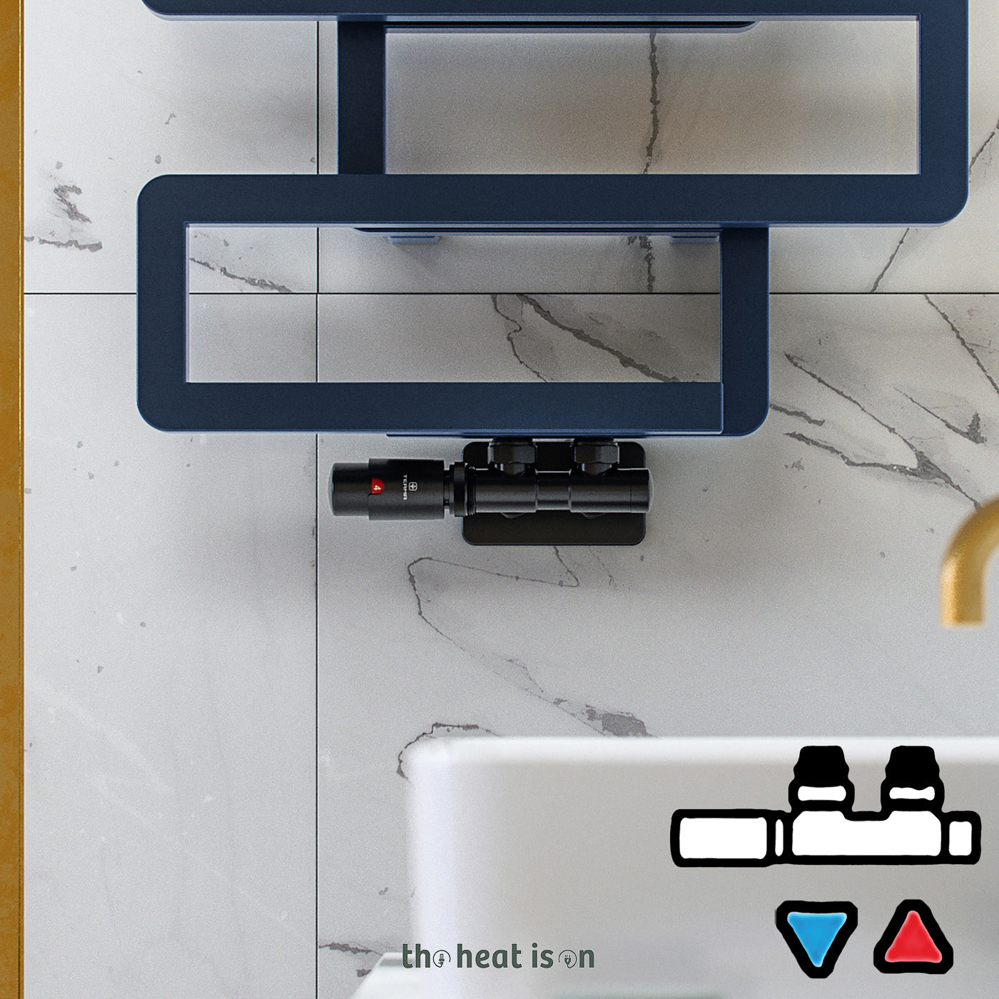 04_02_Thermostatic-50mm-Towel-Rail-Valves-_TRVs_-_-Pipe-Masking_-Matt-Black-_RAL-9005_-LEFT-SIDED-ANGLED_-TWINS