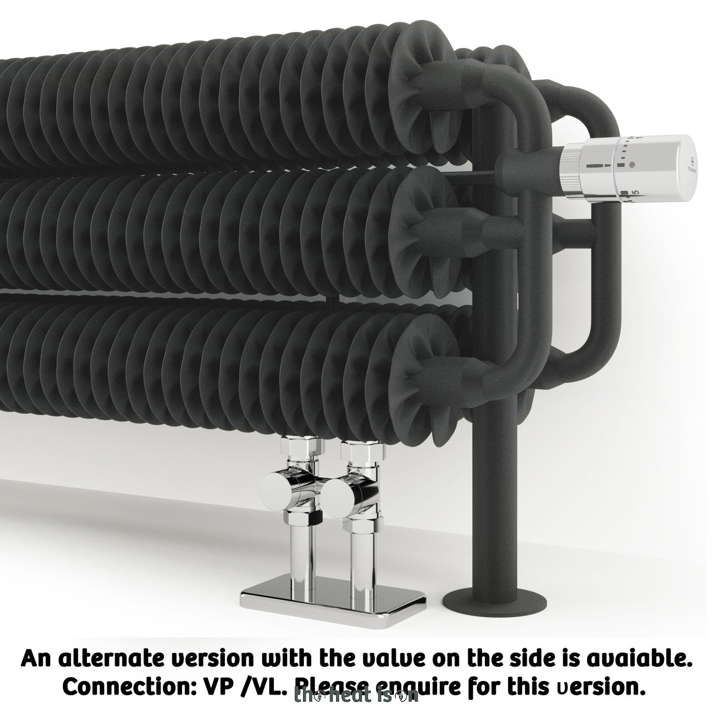 Terma RIBBON HSD, 290h x 1540w(mm), 4115 BTUs Designer Radiator, Metallic Grey