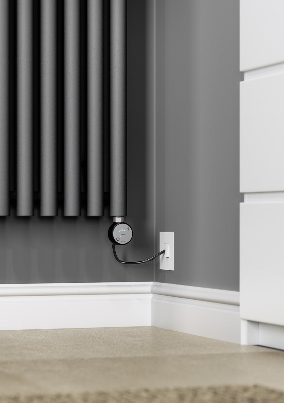 04_Terma-ROLO-ROOM-E-_Bluetooth_-1800h-x-480w_mm_-1-Kw-Electric-Radiator_-Modern-Grey