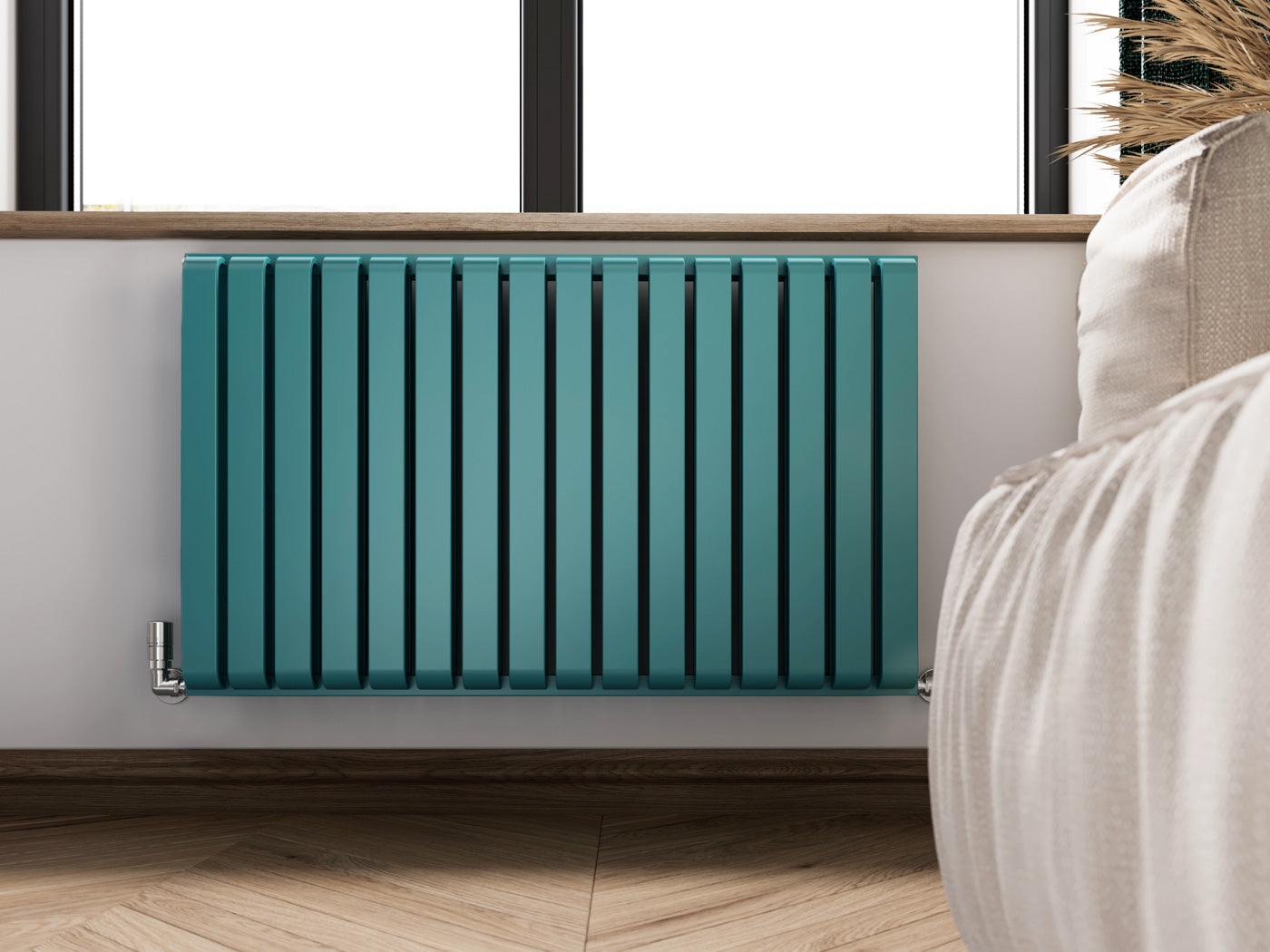 04_Terma-WARP-ROOM_-630h-x-1045w_mm_-3945-BTUs-Heated-Towel-Rail_-RAL-5018-_Matt_-Teal