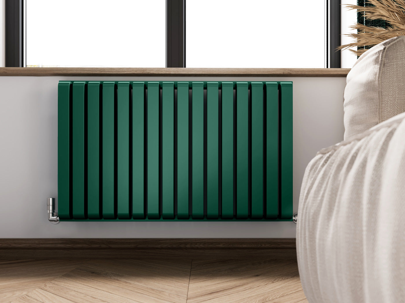 04_Terma-WARP-ROOM_-630h-x-1045w_mm_-3945-BTUs-Heated-Towel-Rail_-RAL-6028-_Matt_-Green