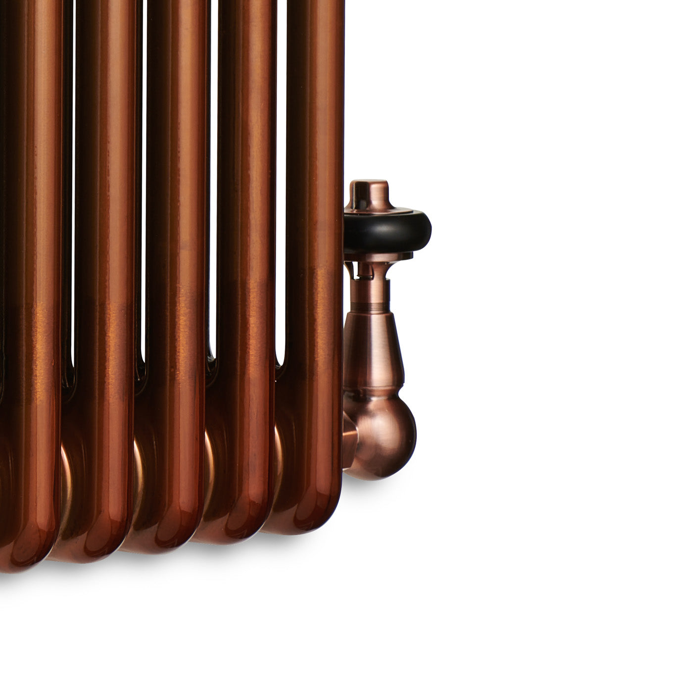 Copper Traditional Radiator Valves TRVs Corner Left or Right
