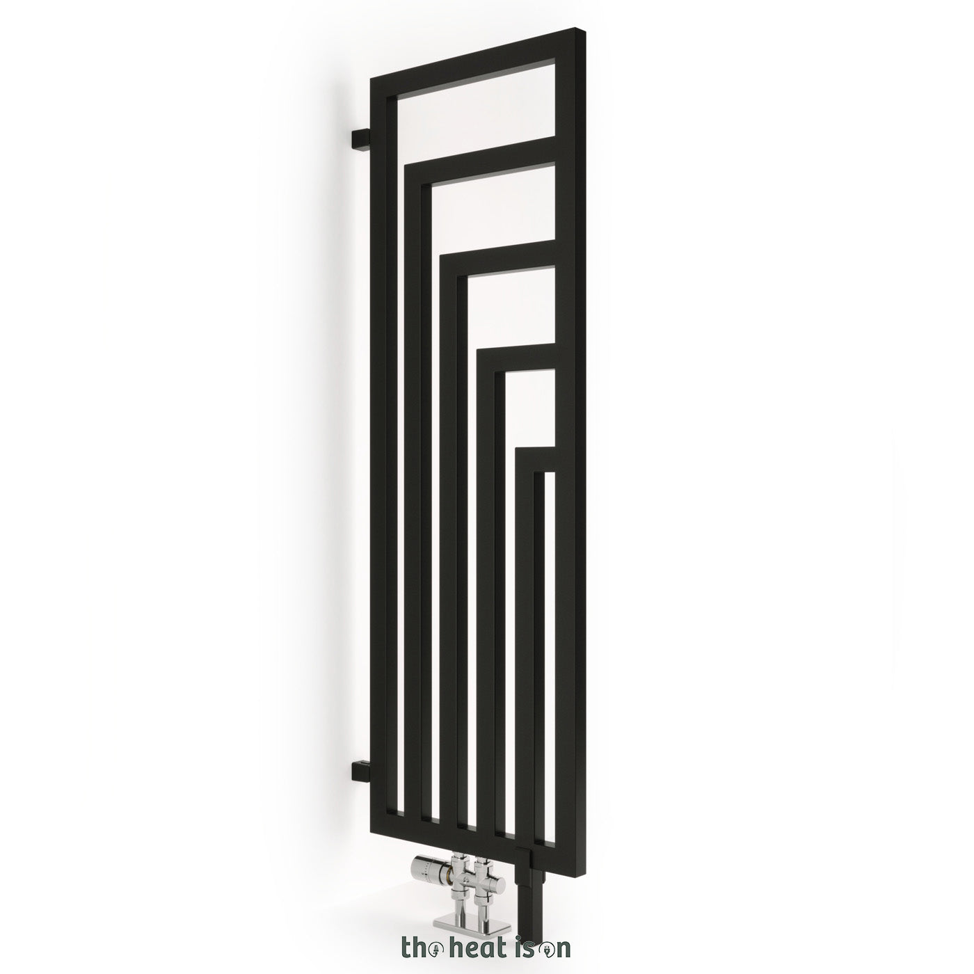Terma ANGUS DW, 1300h x 440w(mm), 1901 BTUs, Vertical Designer Radiator, Metallic Black