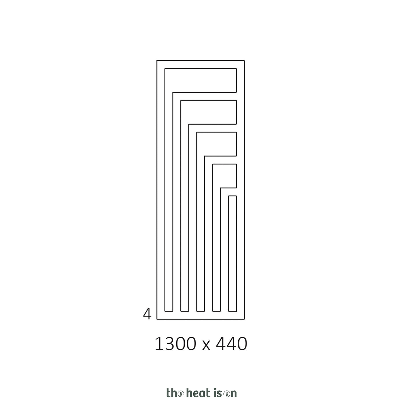 Terma ANGUS V, 1300h x 440w(mm), 1901 BTUs, Vertical Designer Radiator, Lavender