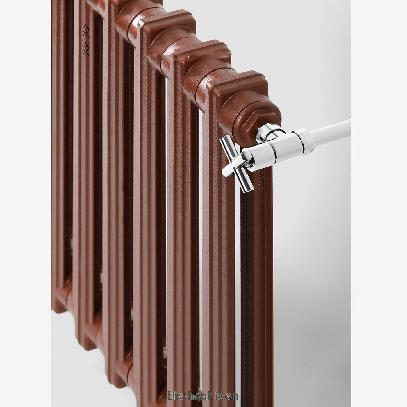 Terma BART, 640h x 852w(mm), 2479 BTUs, Cast Iron Radiator, 8 sections, Autumn