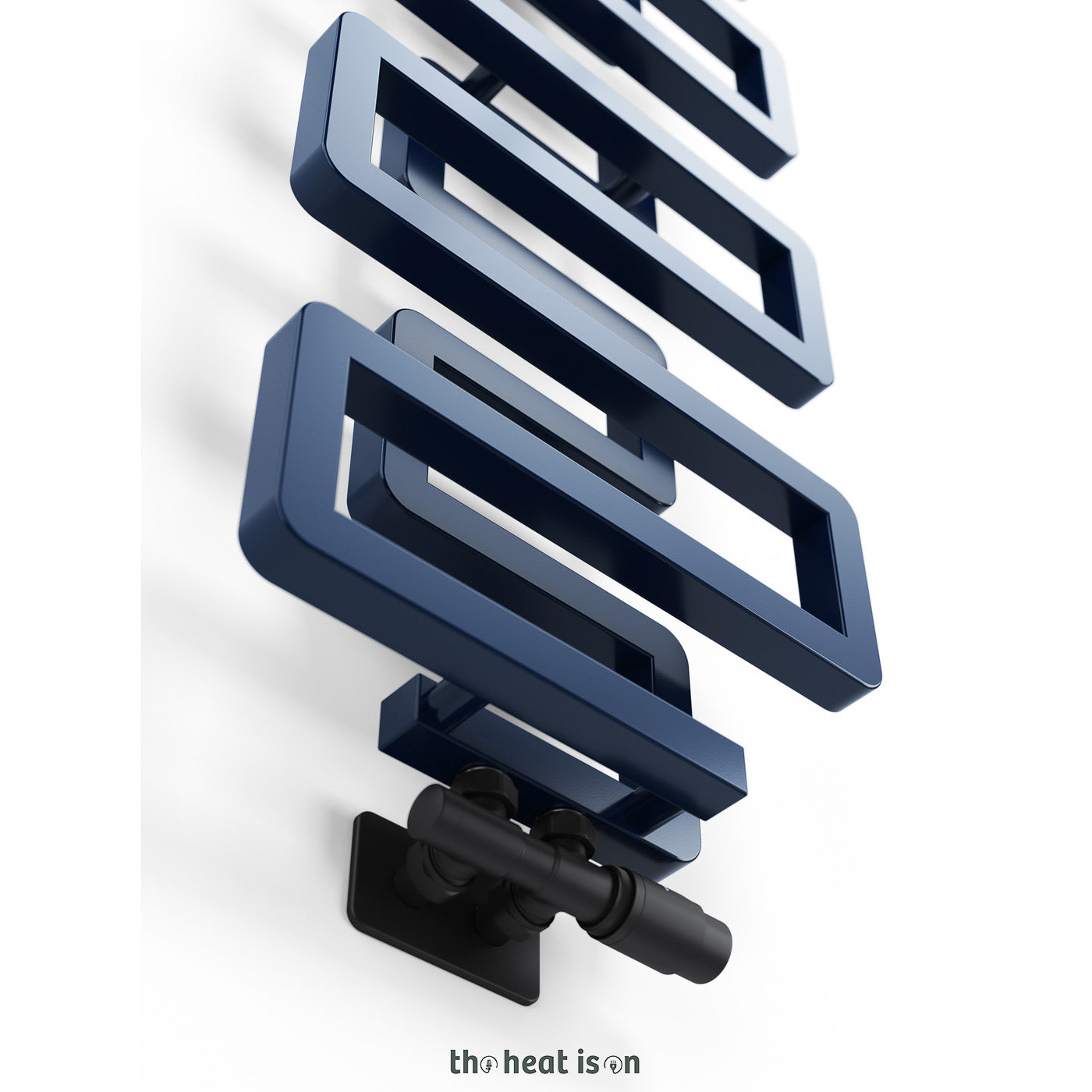 Terma BOOKIE, 1155h x 400w(mm), 1788 BTUs, Heated Towel Rail, RAL 5011 Matt Steel Blue