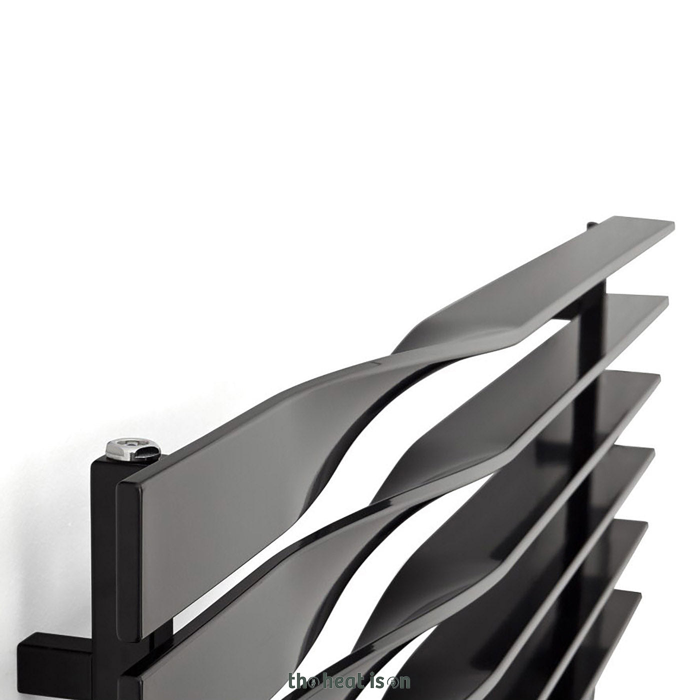 Terma CYKLON H, 495h x 1600w(mm), 2402 BTUs, Horizontal Designer Radiator, RAL 9005 Silk Black