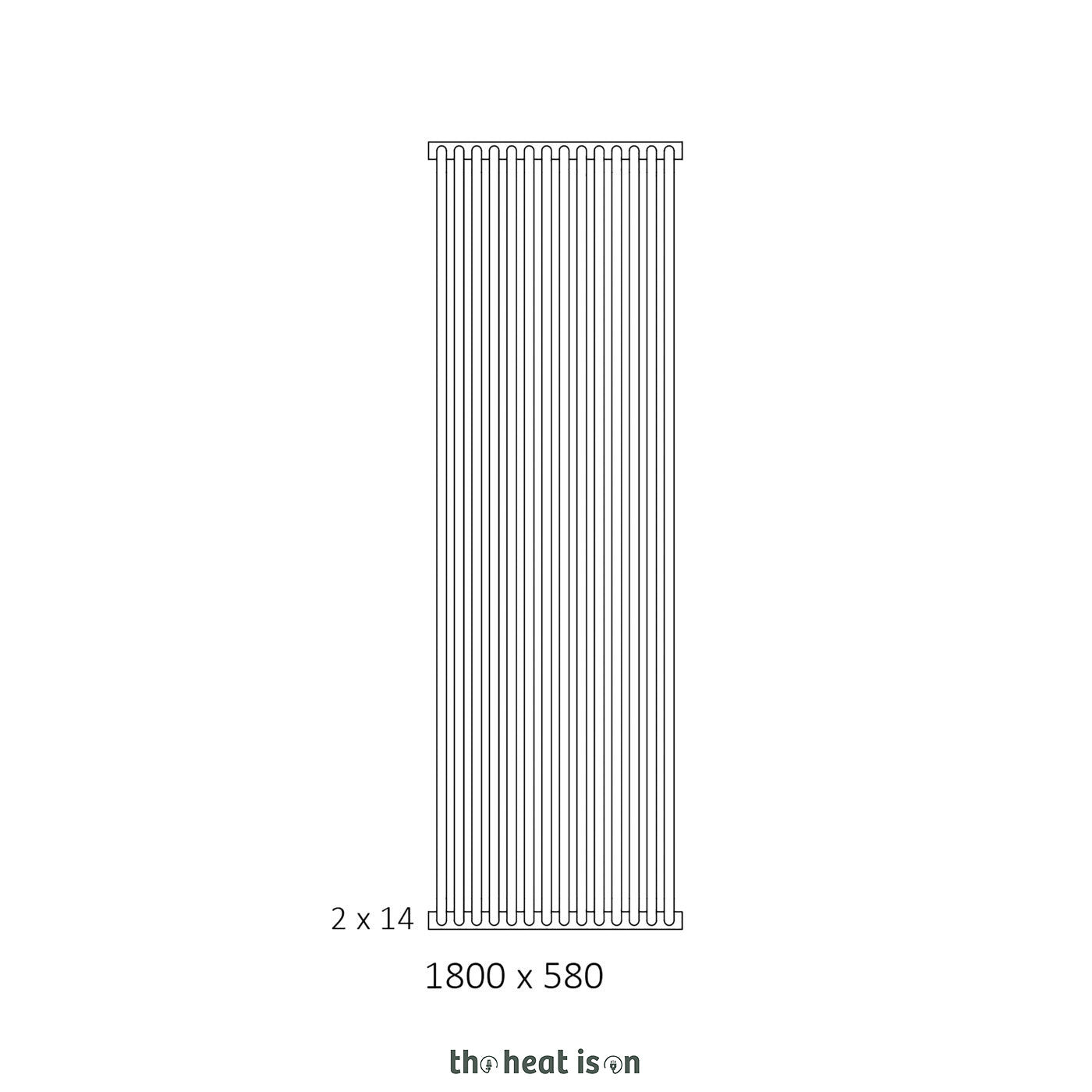 Terma DELFIN, 1800h x 580w(mm), 5538 BTUs, Vertical Designer Radiator, Blueberry