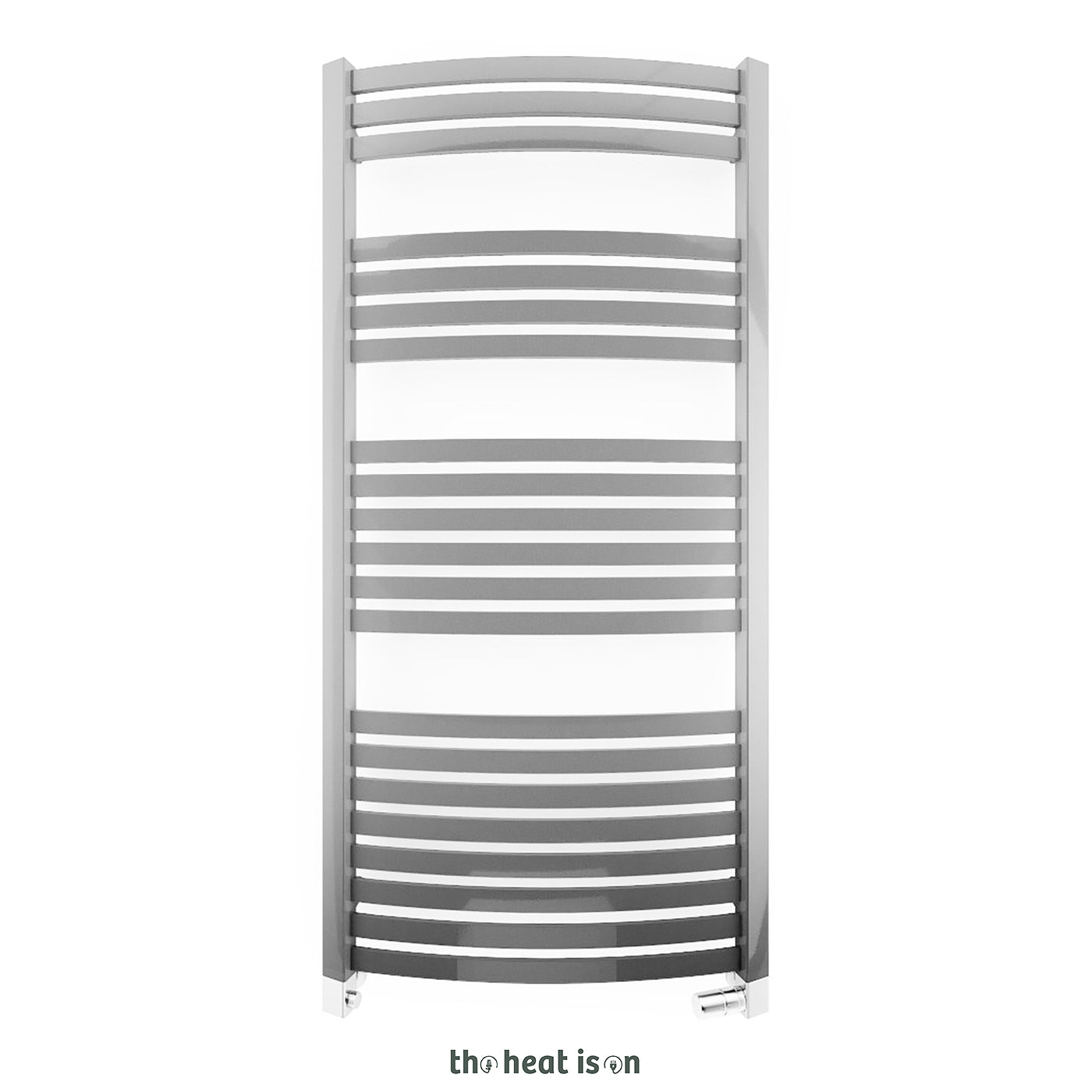Terma DEXTER, 1220h x 600w(mm), 2184 BTUs, Heated Towel Rail, Silver Matt