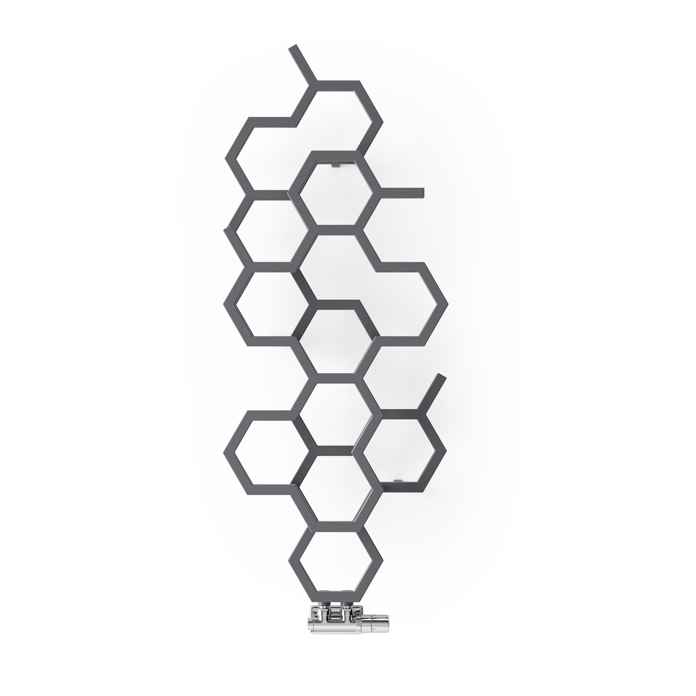 Terma HEX, 1220h x 486w(mm), 1181 BTUs, Vertical Designer Radiator, Modern Grey