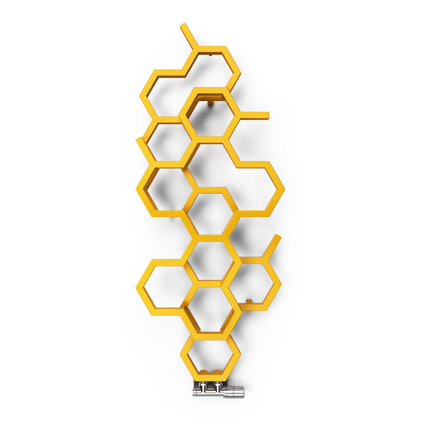 Terma HEX, 1220h x 486w(mm), 1181 BTUs, Vertical Designer Radiator, RAL 1005 Matt Honey Yellow