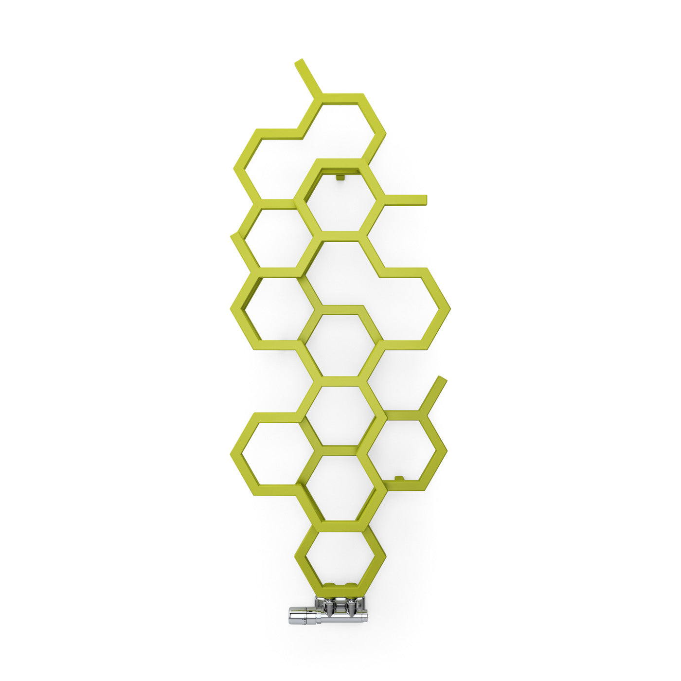 Terma HEX, 1220h x 486w(mm), 1181 BTUs, Vertical Designer Radiator, Soft Green Apple