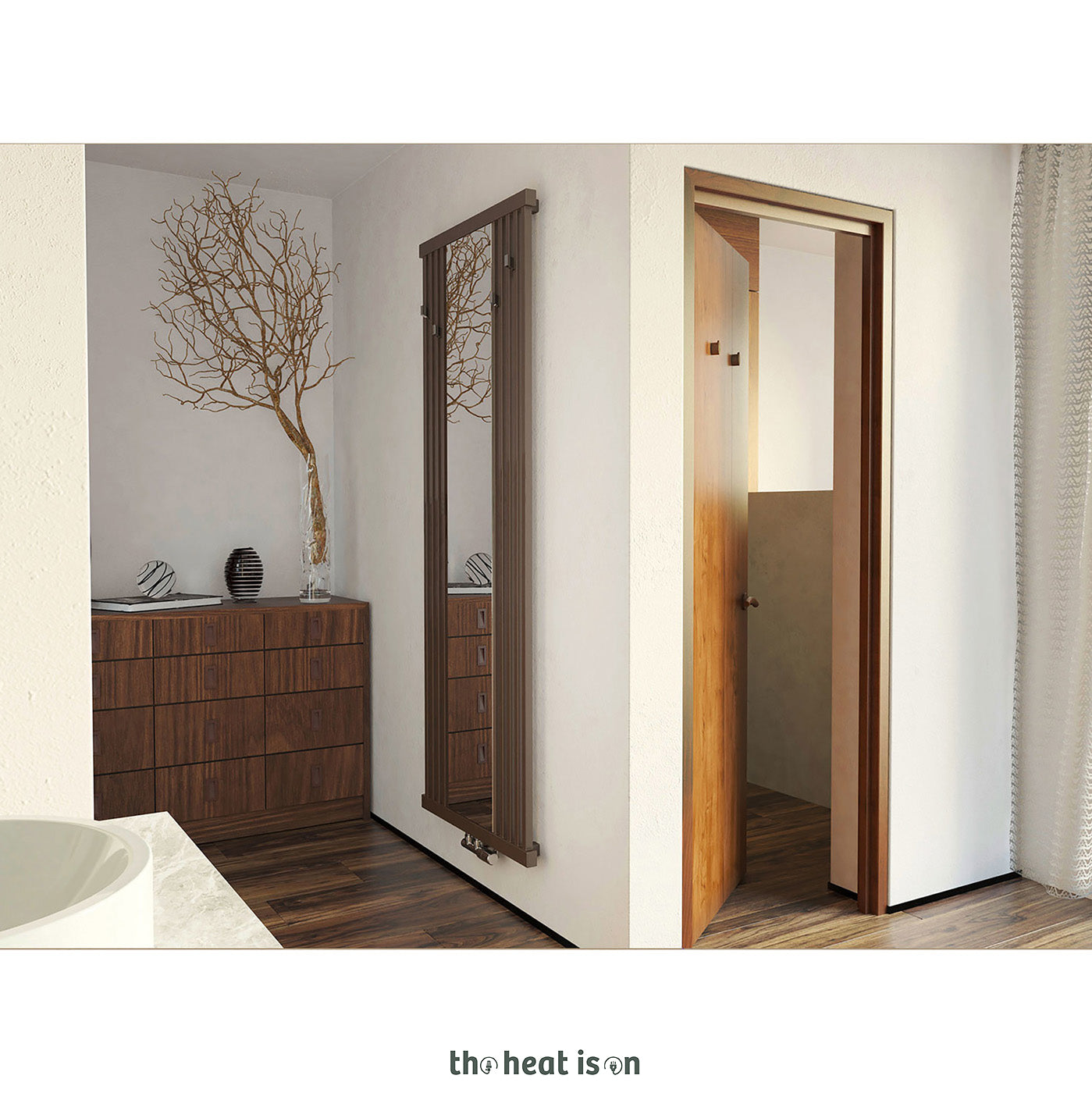 Terma INTRA M, 1900h x 640w(mm), 3395 BTUs, Vertical Designer Radiator, Anodic Brown